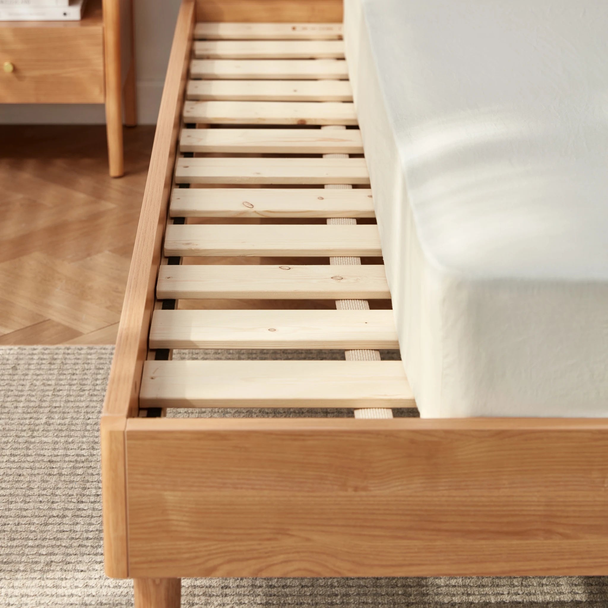 Linspire Yumi Bed Frame, Natural Wood