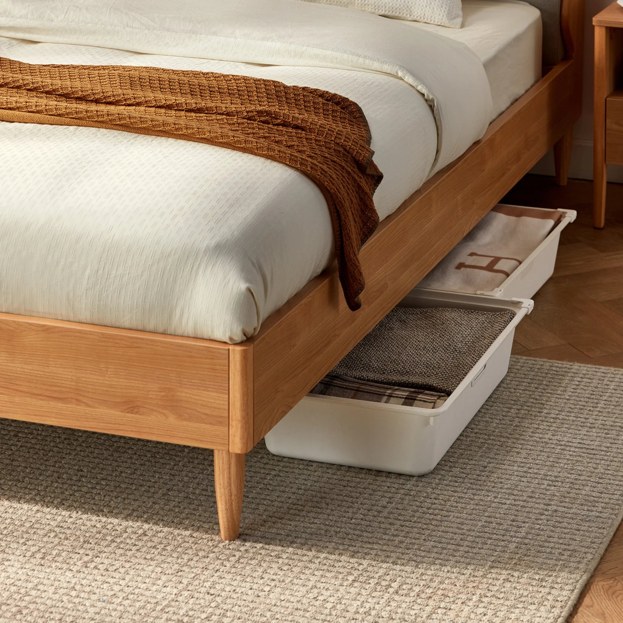 Linspire Yumi Bed Frame, Natural Wood
