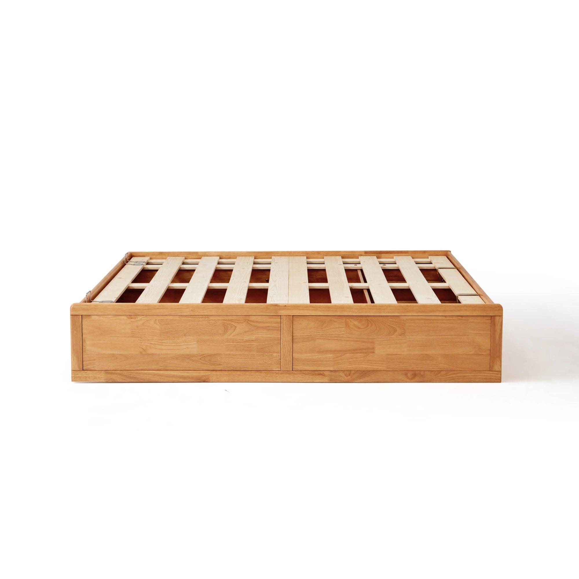 Linspire Yumi Bed Base With Underbed Storage, Natural Wood
