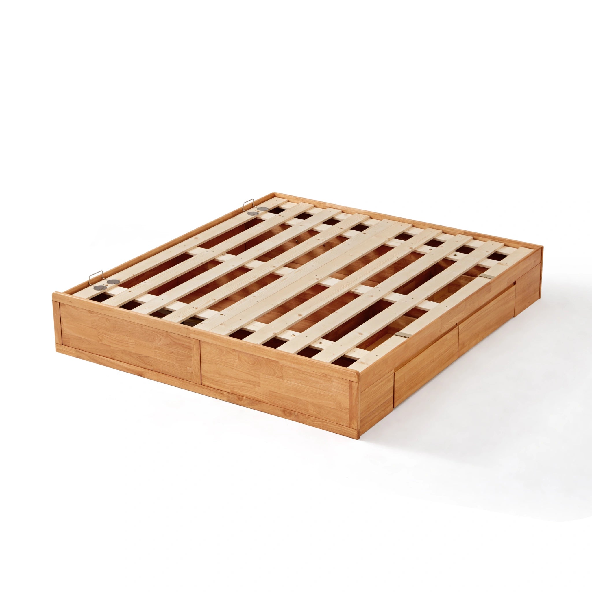Linspire Yumi Bed Base With Underbed Storage, Natural Wood