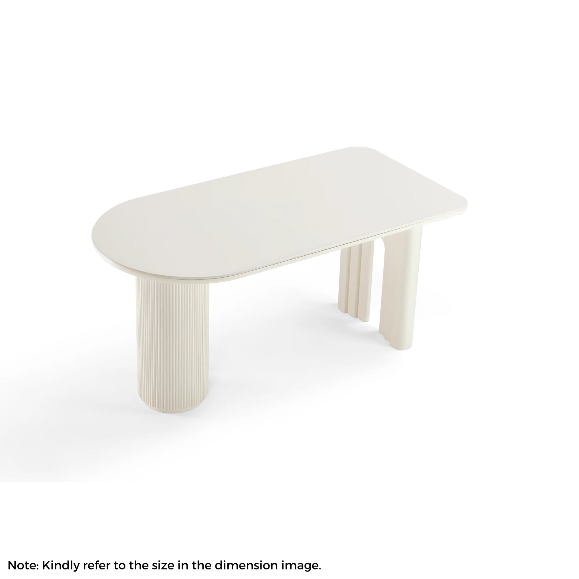 Linspire Flova Dining Table Set, 140cm, Off-White & Creamy White