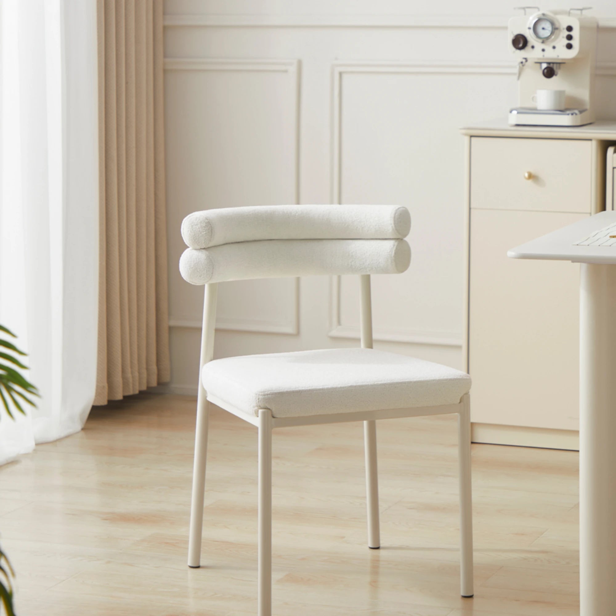 Linspire Flova Dining Table Set, 140cm, Off-White & Creamy White