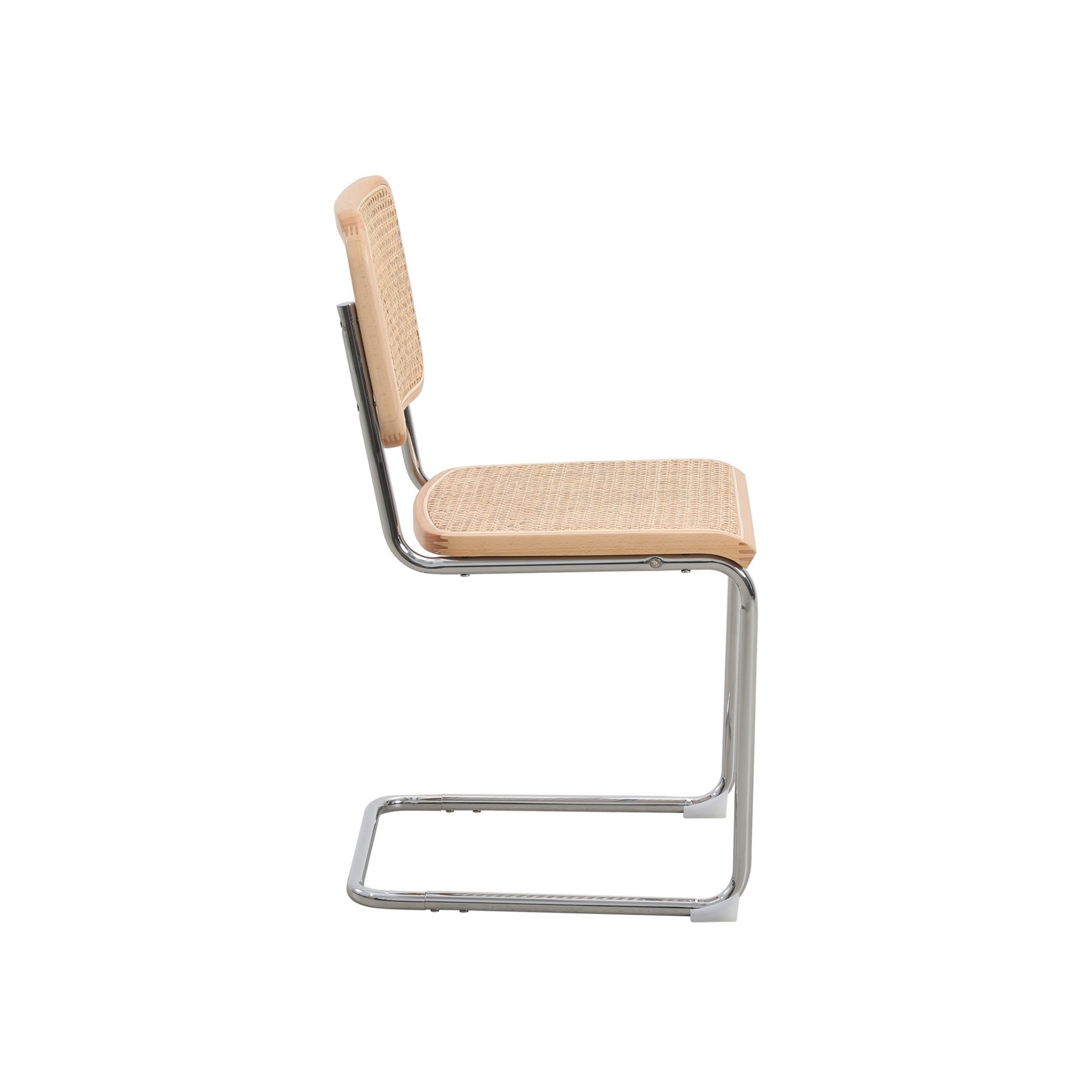 MODE Marcel Breuer Cesca Cane Dining Chair Replica, Natural Wood, Set of 2