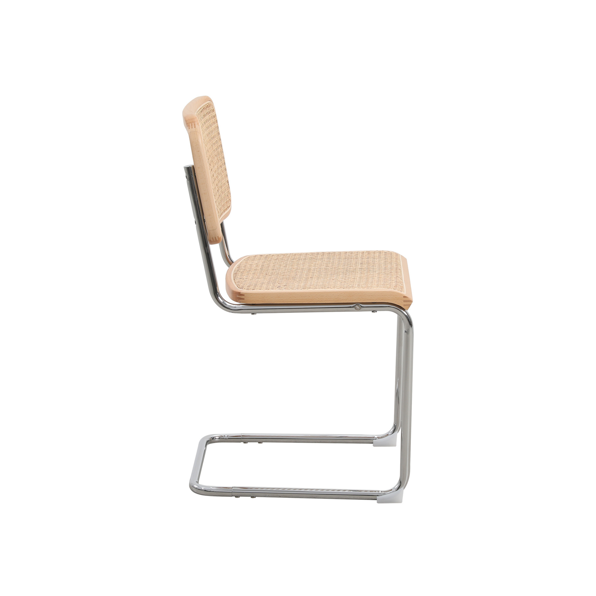 MODE Marcel Breuer Cesca Cane Dining Chair Replica, Natural Wood, Set of 2