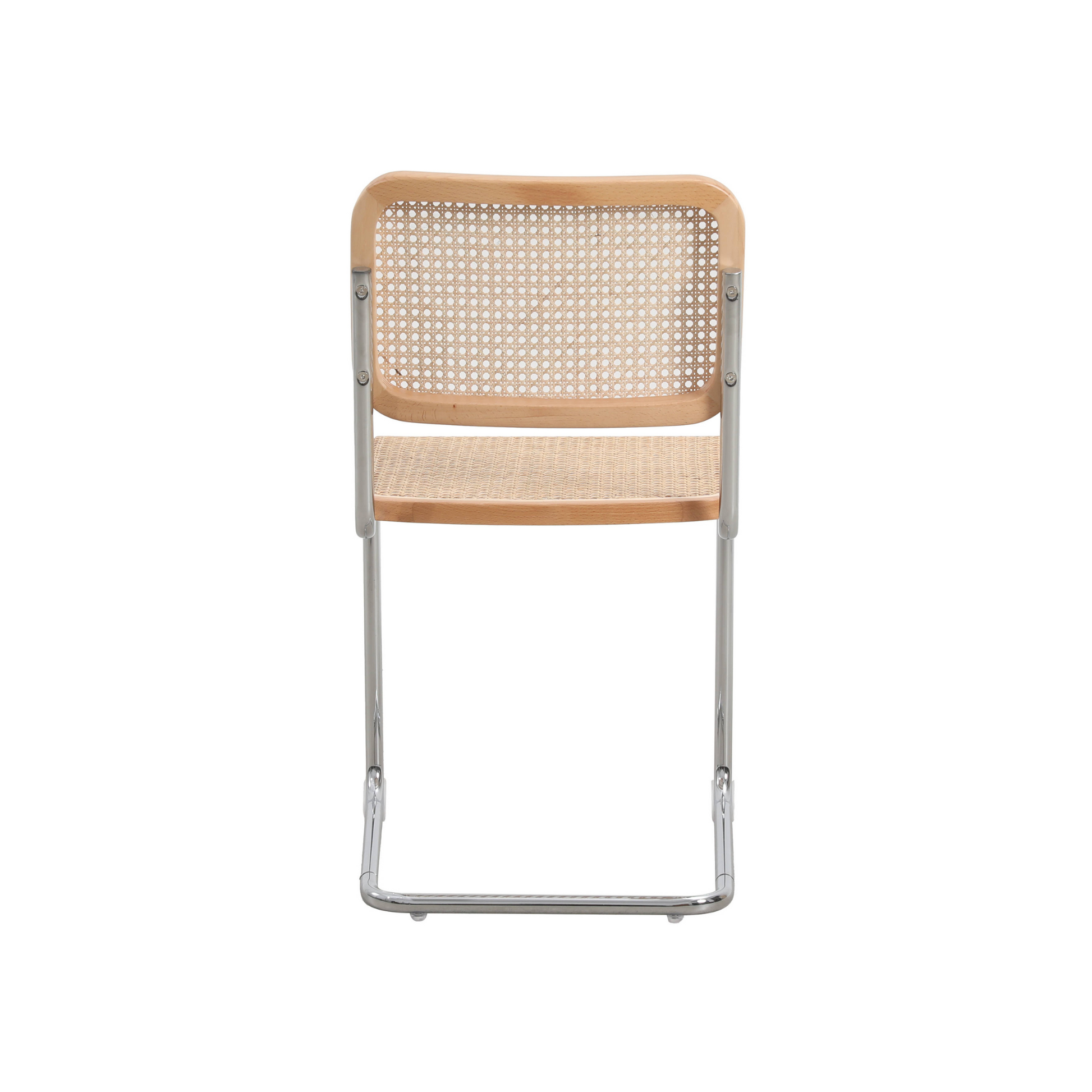 MODE Marcel Breuer Cesca Cane Dining Chair Replica, Natural Wood, Set of 2