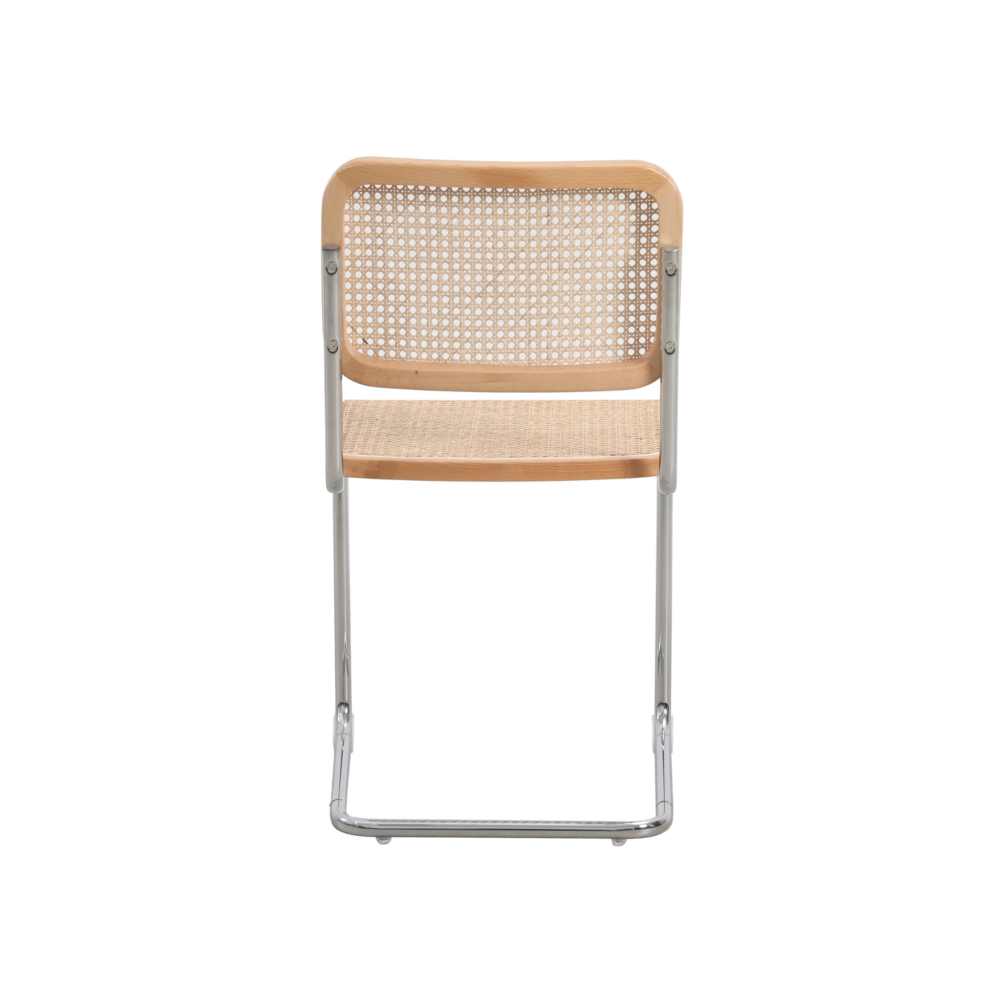 MODE Marcel Breuer Cesca Cane Dining Chair Replica, Natural Wood, Set of 2