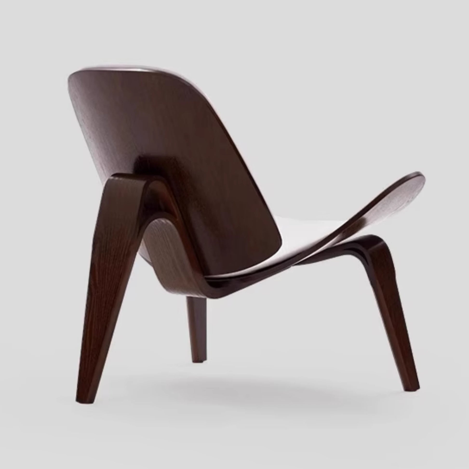 MODE Hans Wegner Shell Chair CH07 Replica, Dark wood & Ivory