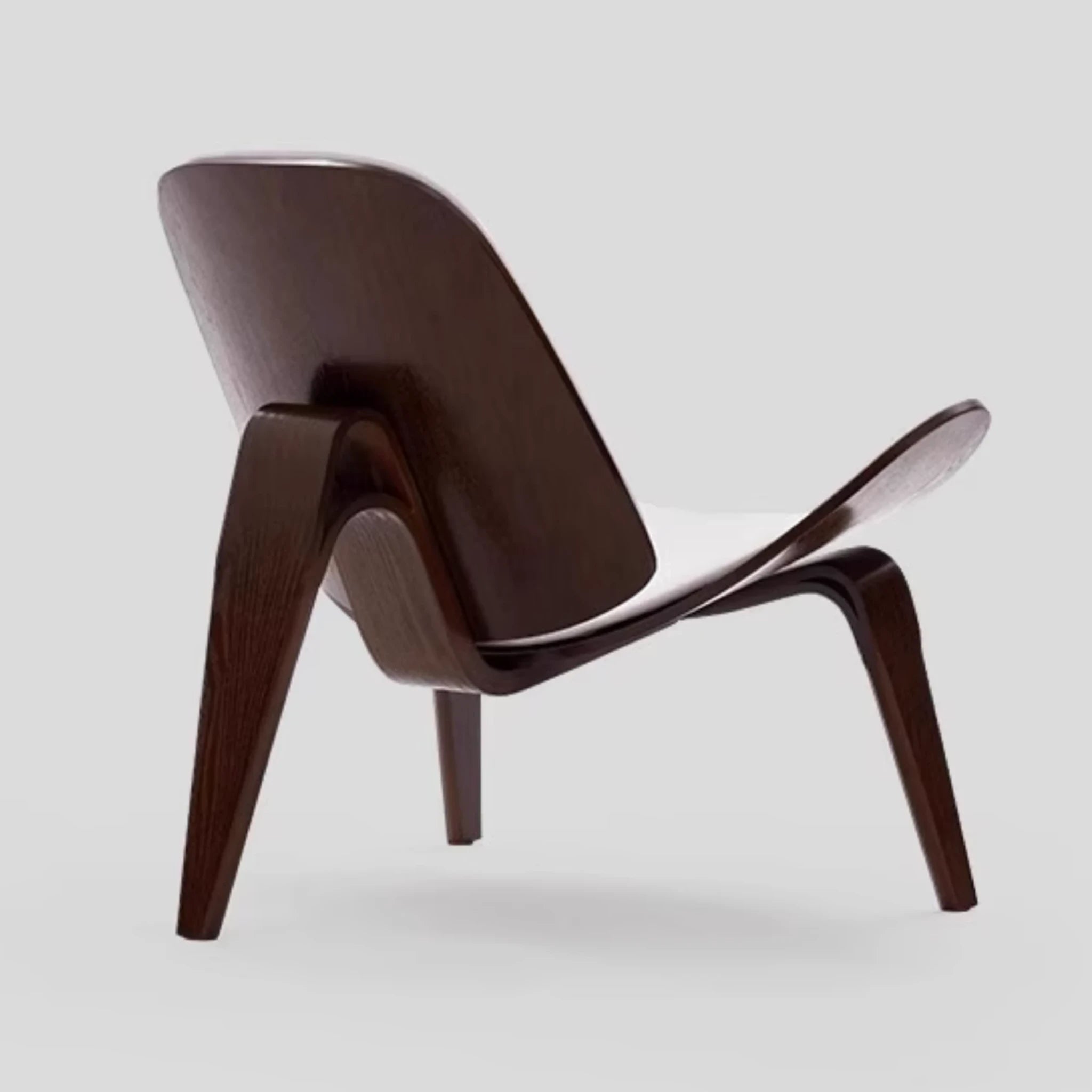 MODE Hans Wegner Shell Chair CH07 Replica, Dark wood & Ivory