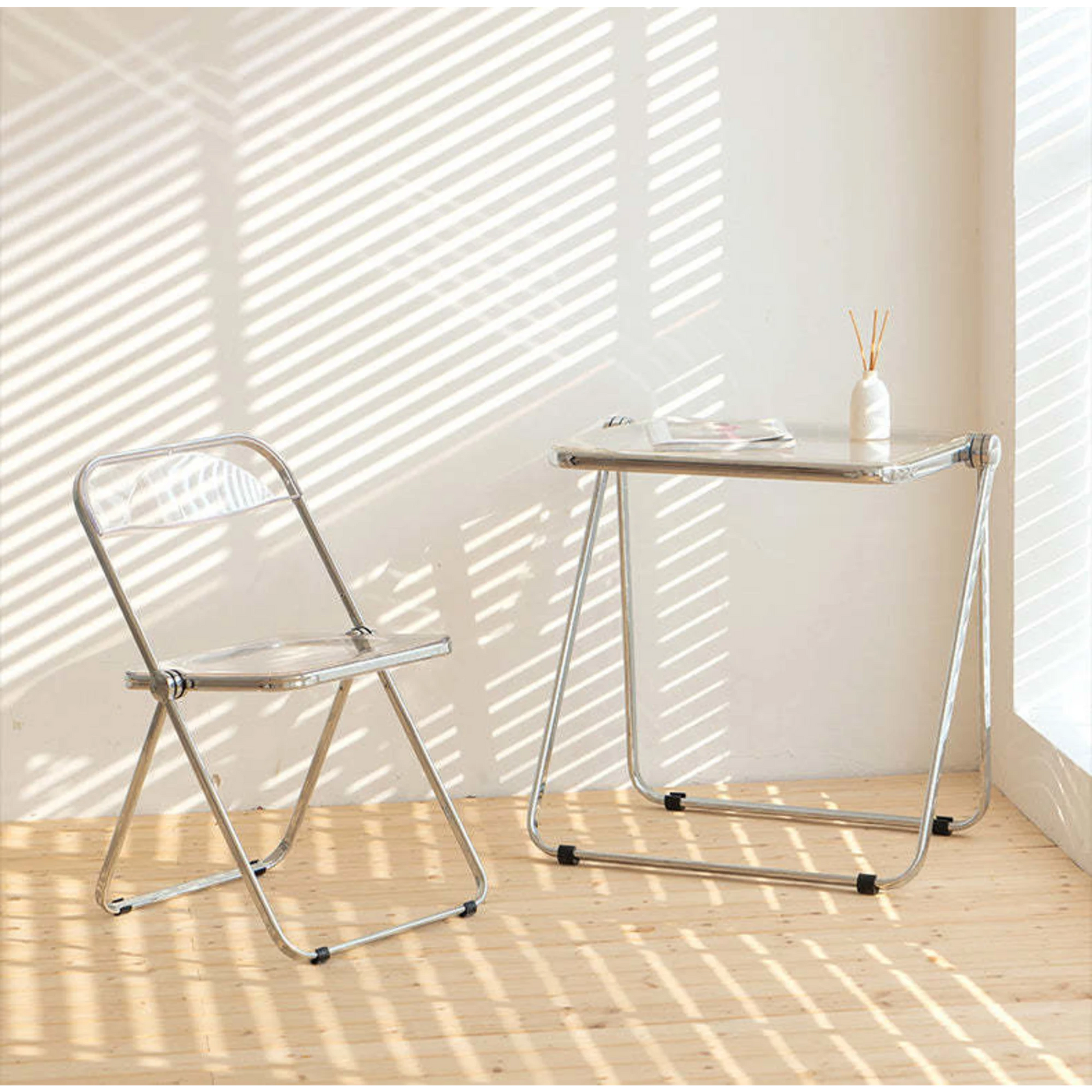 MODE Larkin Acrylic Folding Dining Chair, Transparent