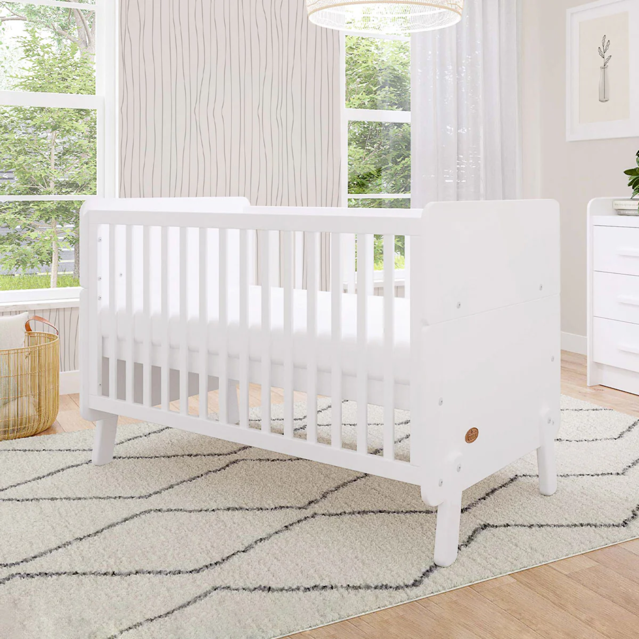 Boori Natty Baby Cot, Barley White