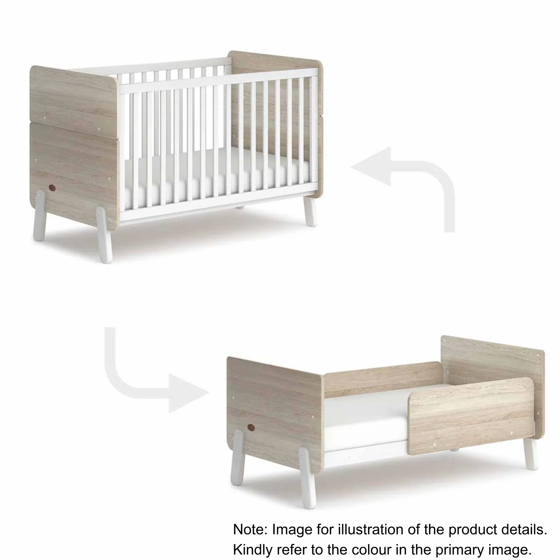 Boori Natty Baby Cot, Barley White