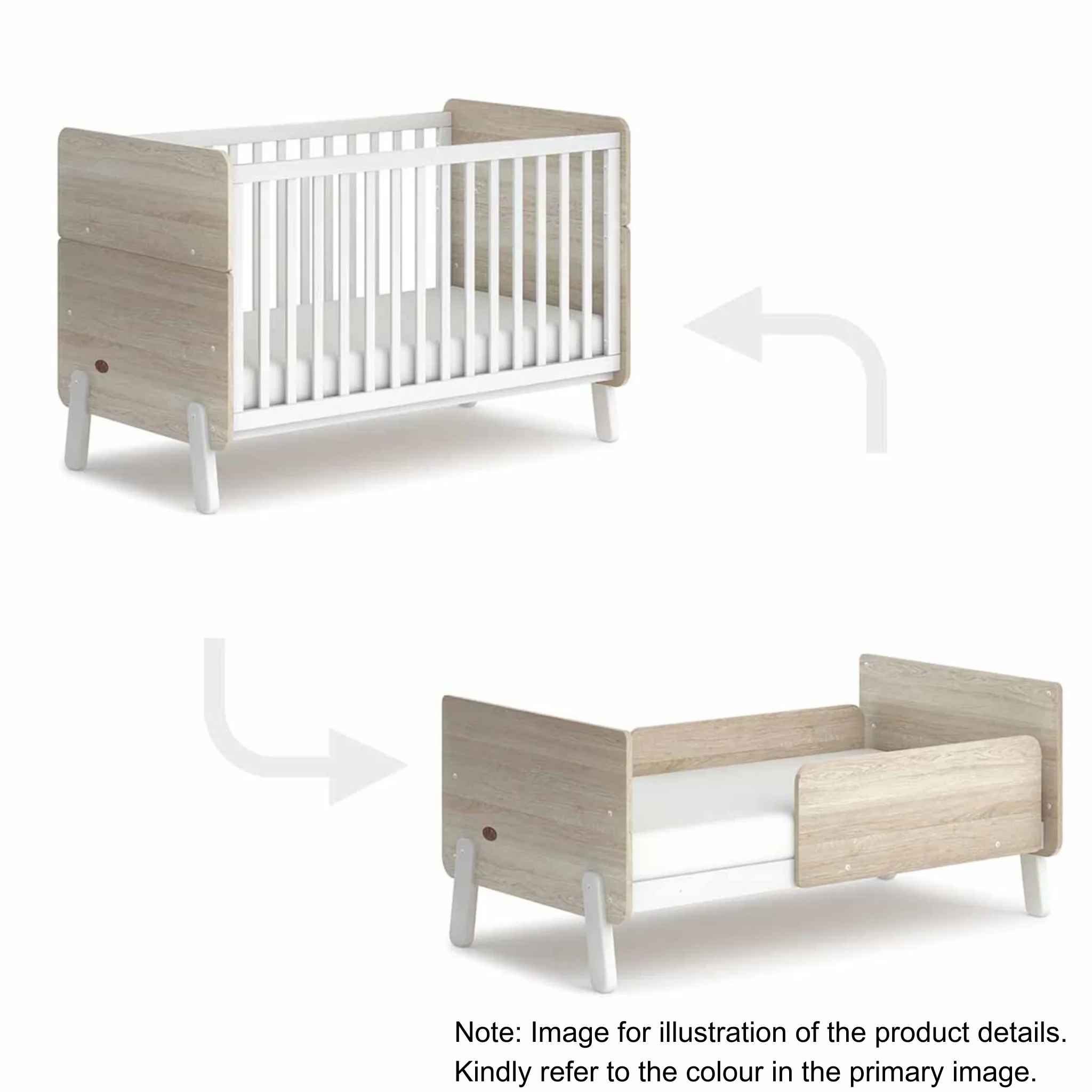 Boori Natty Baby Cot, Barley White