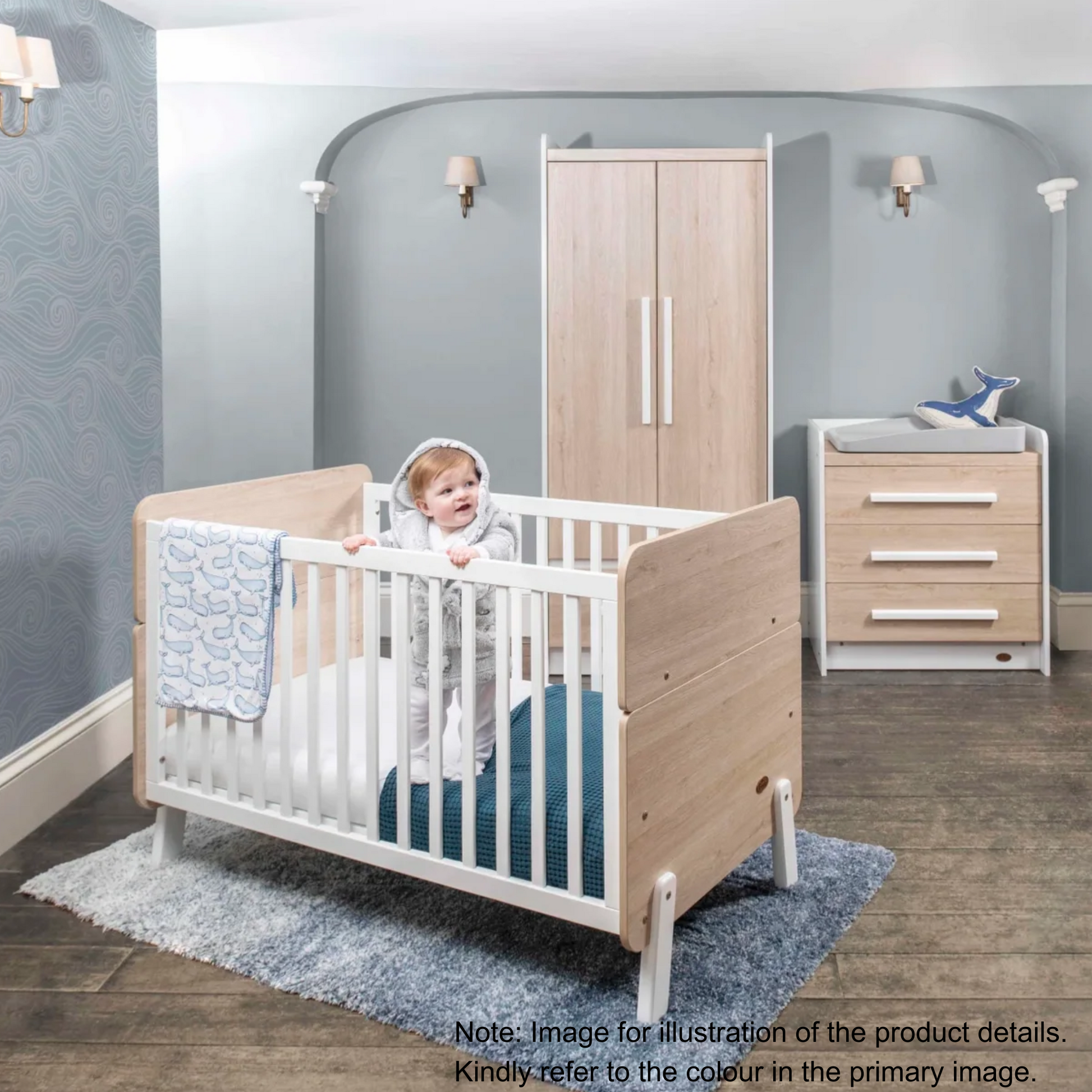 Boori Natty Baby Cot, Barley White