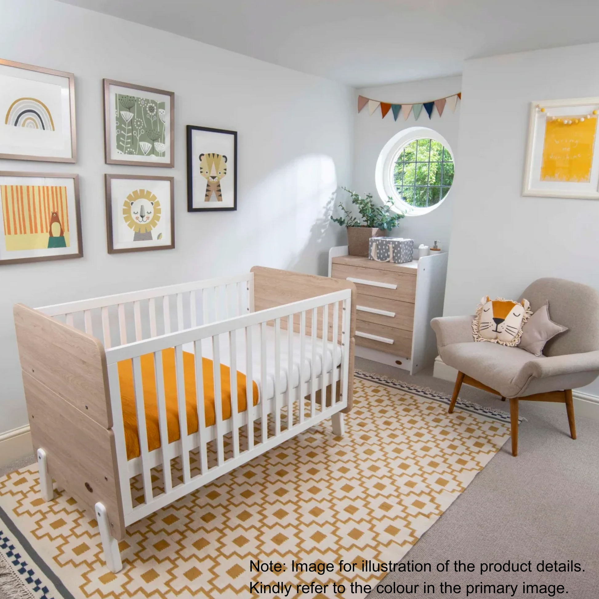Boori Natty Baby Cot, Barley White