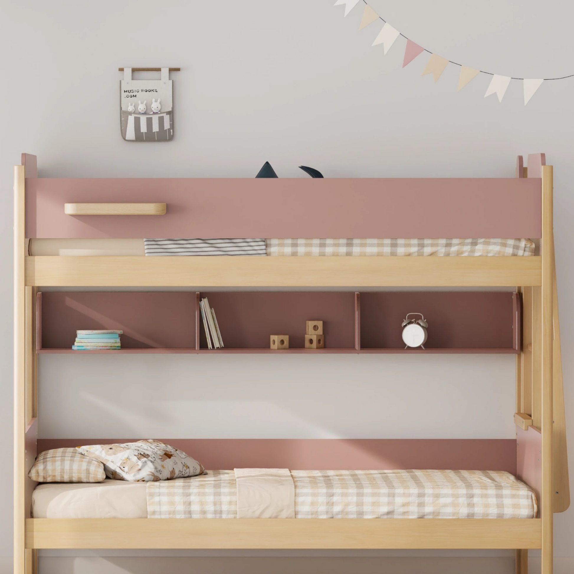 Boori Natty Bookshelf for Single Bunk, Cherry