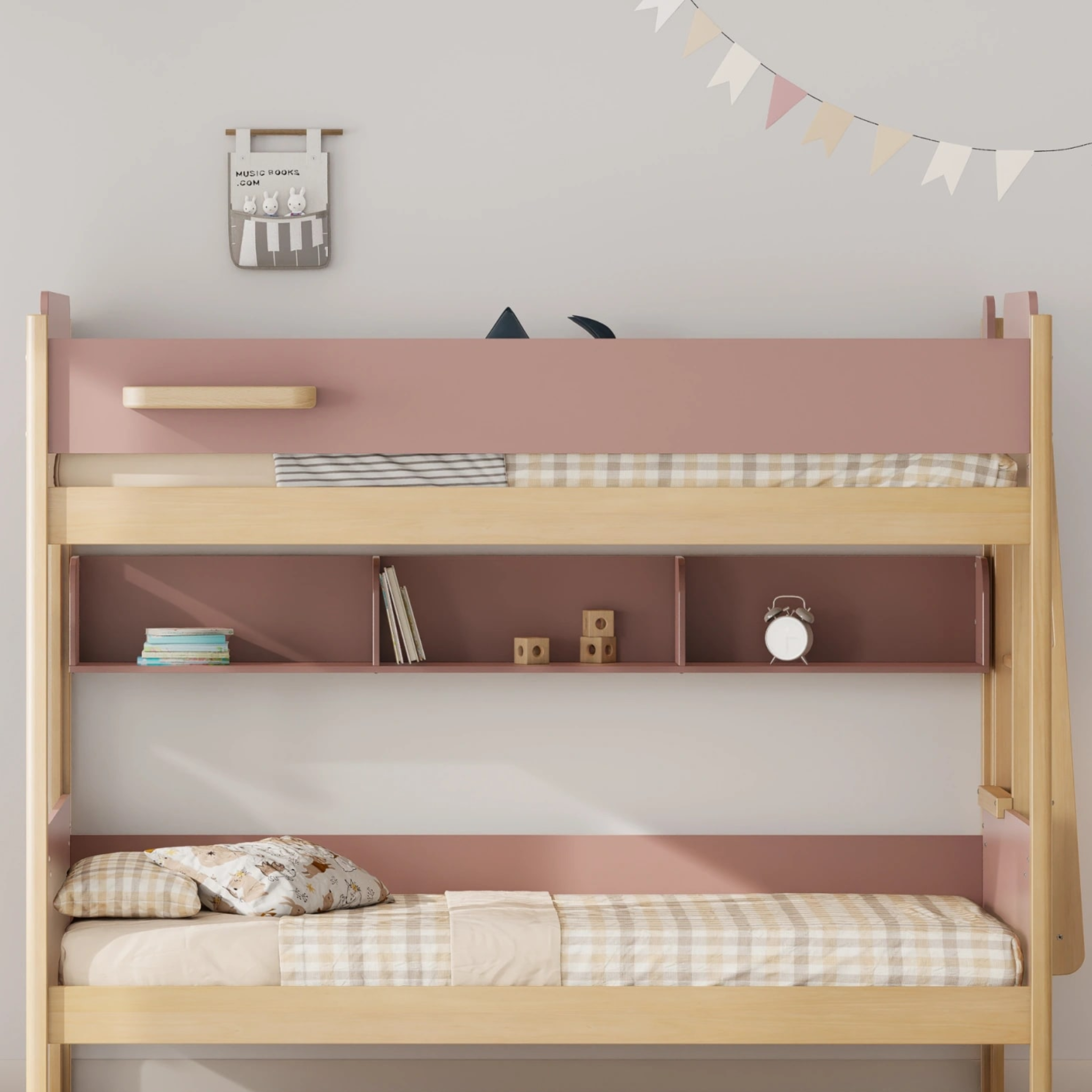 Boori Natty Bookshelf for Single Bunk, Cherry