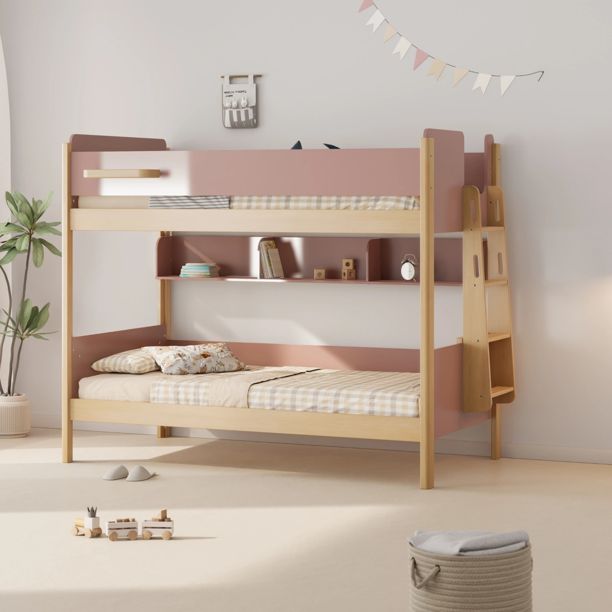 Boori Natty Bookshelf for Single Bunk, Cherry