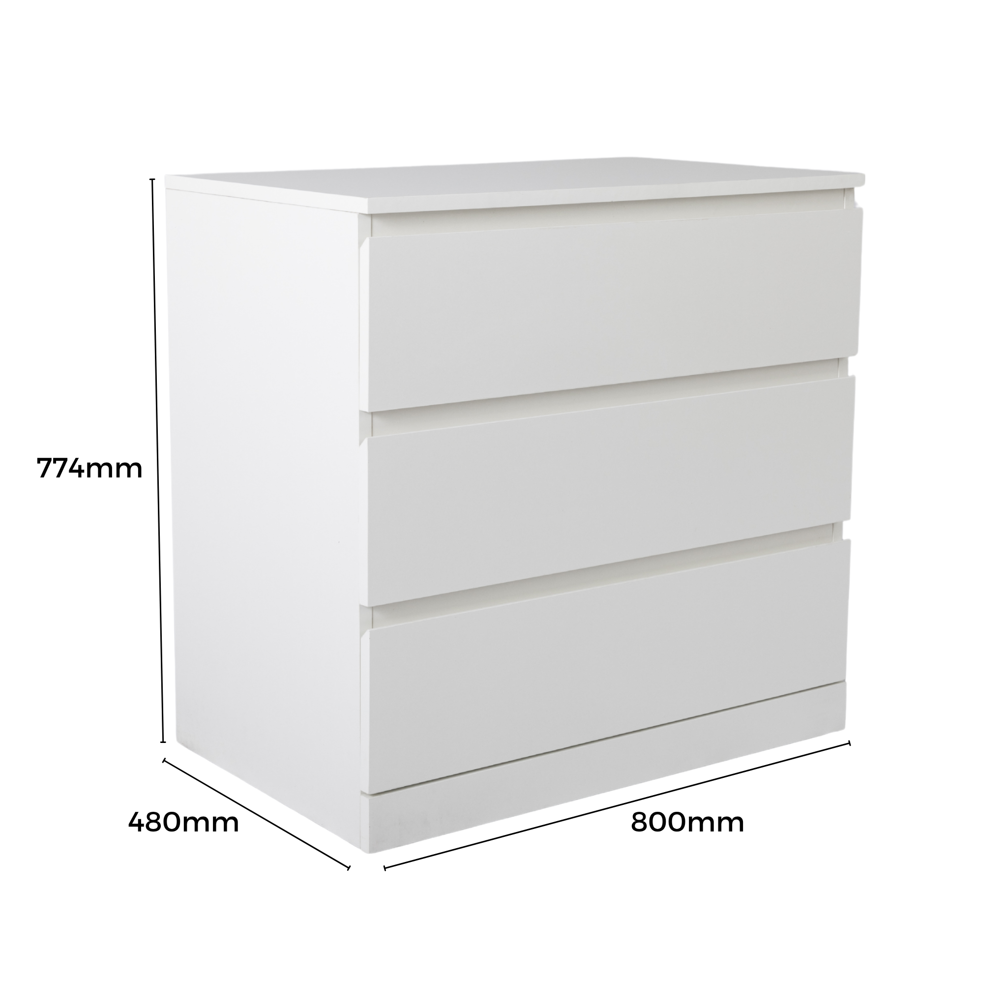 Loft Ensio Chest of 3 drawers, Off-White
