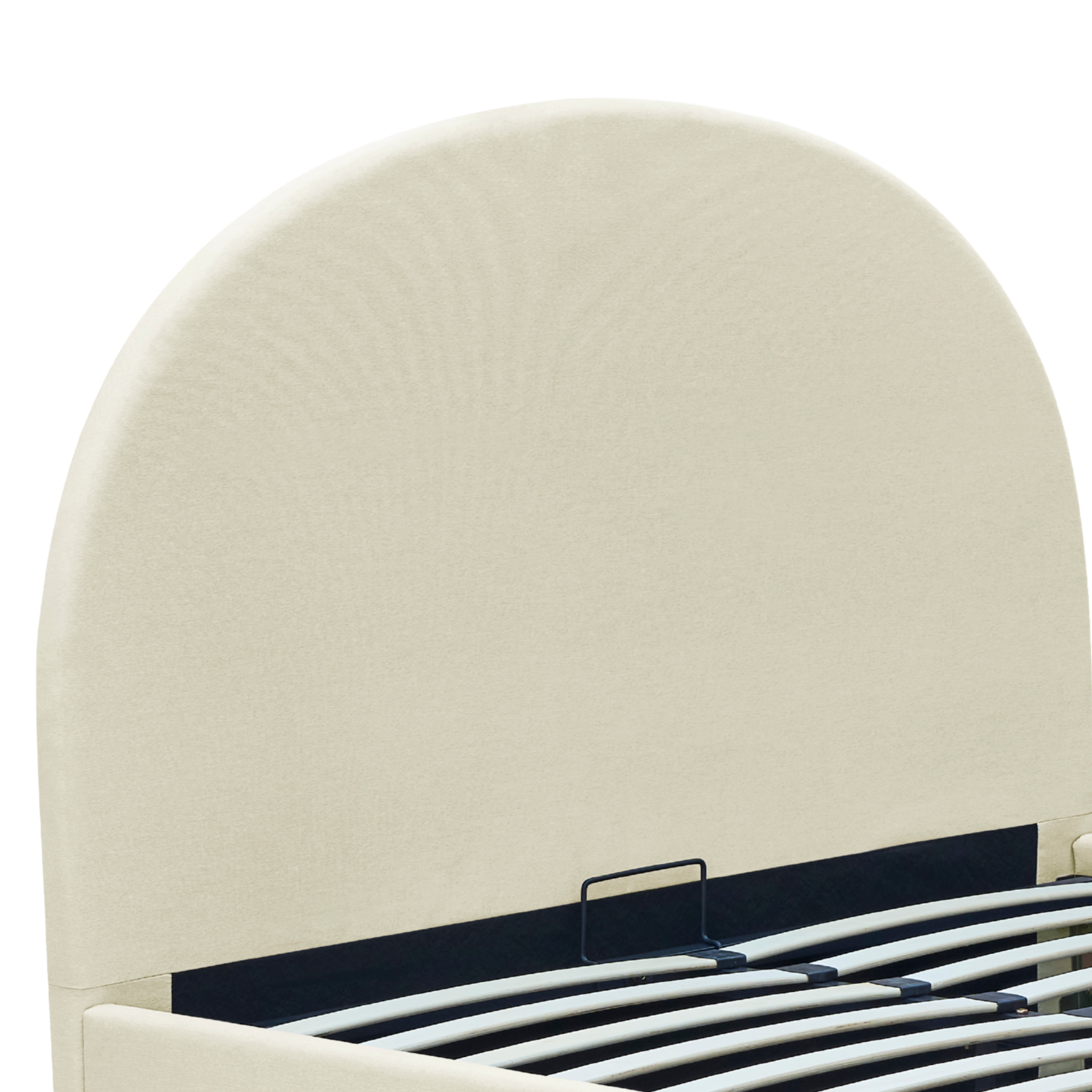 MODE Nova Fabric Gas Lift Bed Frame with Storage, Beige