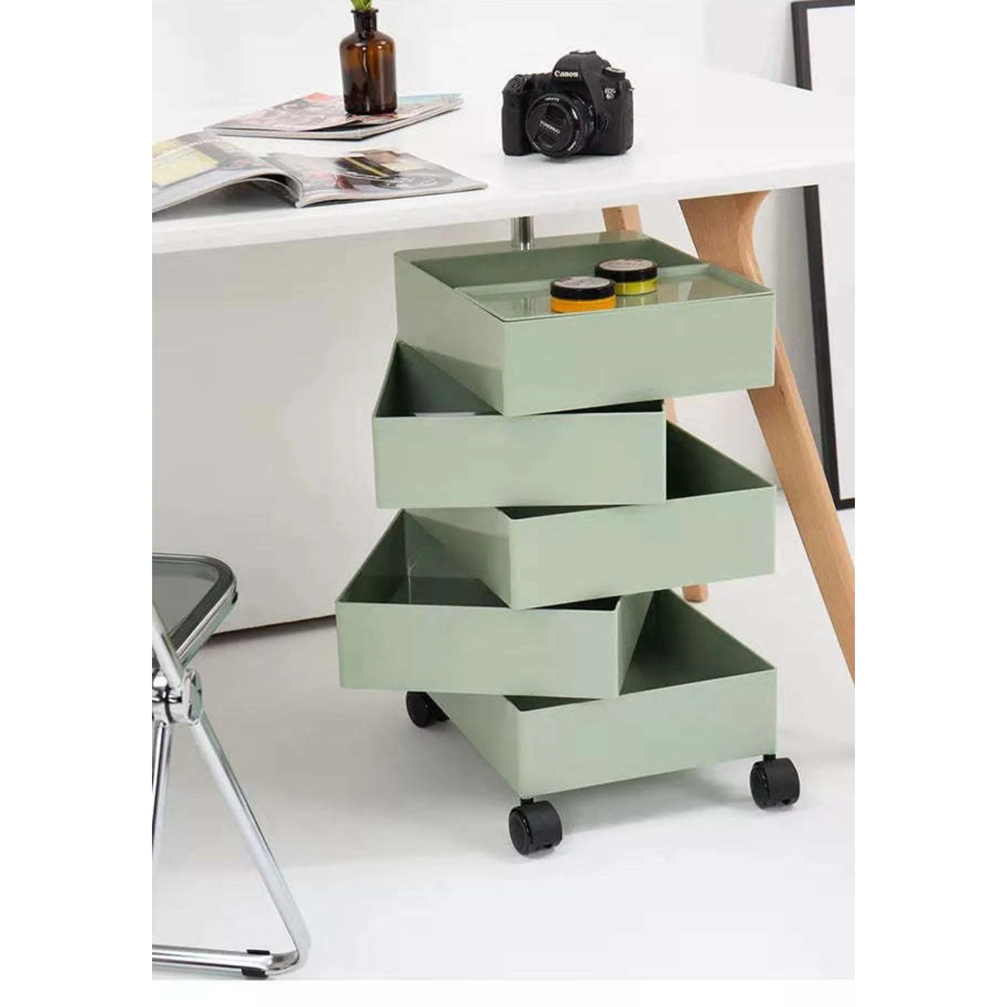 MODE Rosa Rotatable Trolley Cart, Green