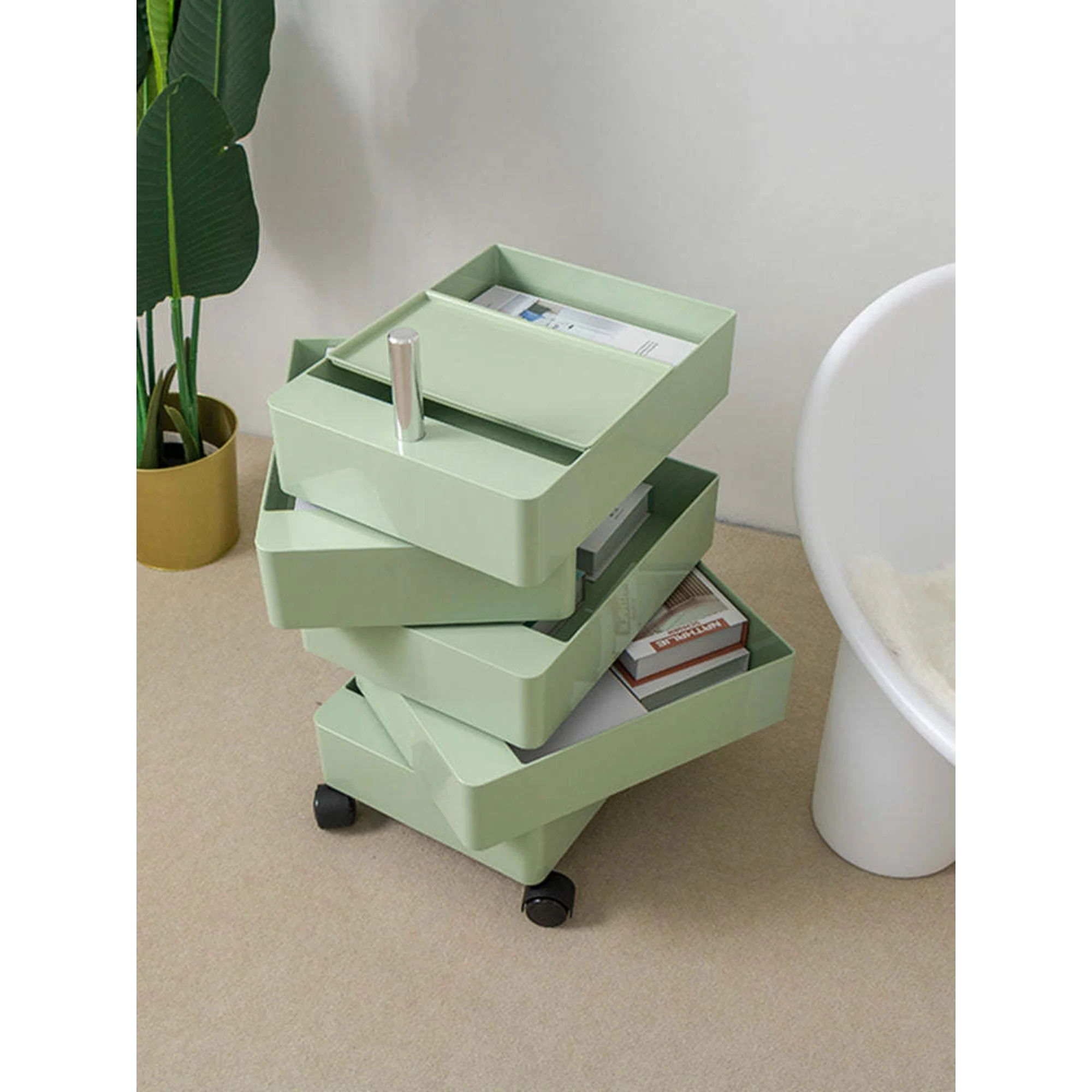 MODE Rosa Rotatable Trolley Cart, Green