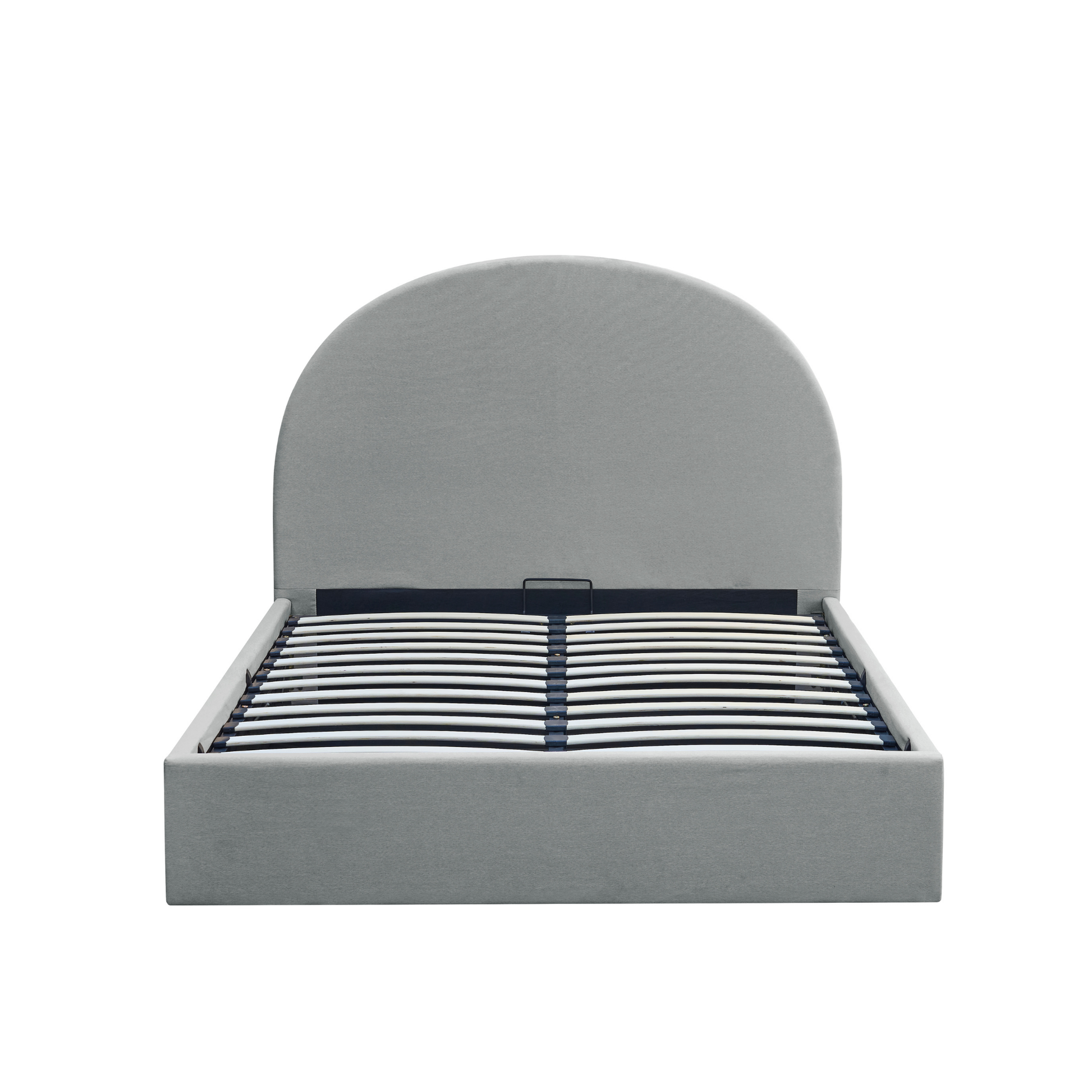 MODE Nova Fabric Gas Lift NZ Queen Bed Frame with Storage, Grey