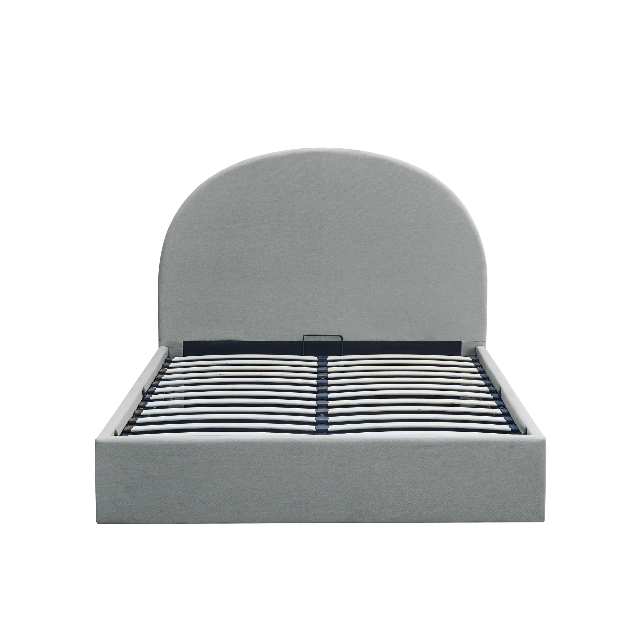 MODE Nova Fabric Gas Lift NZ Queen Bed Frame with Storage, Grey