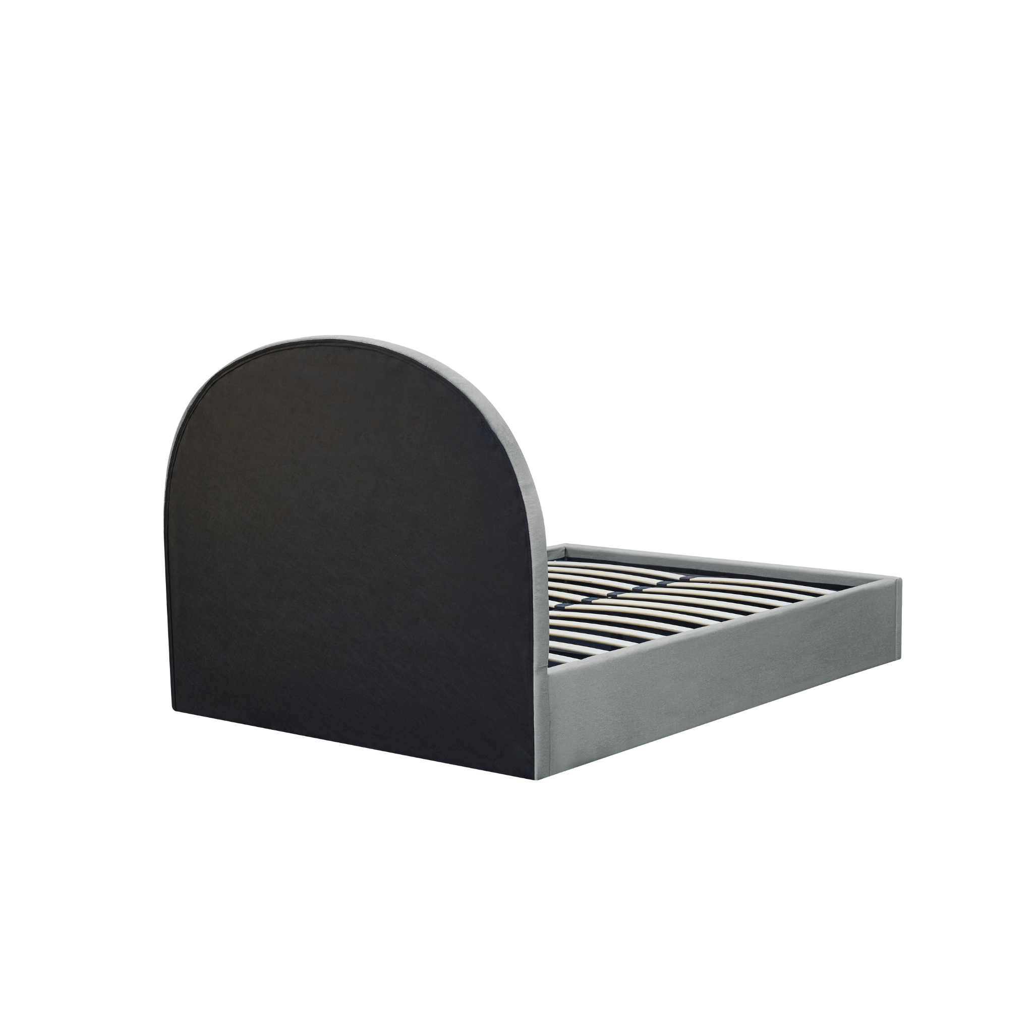 MODE Nova Fabric Gas Lift NZ Queen Bed Frame with Storage, Grey