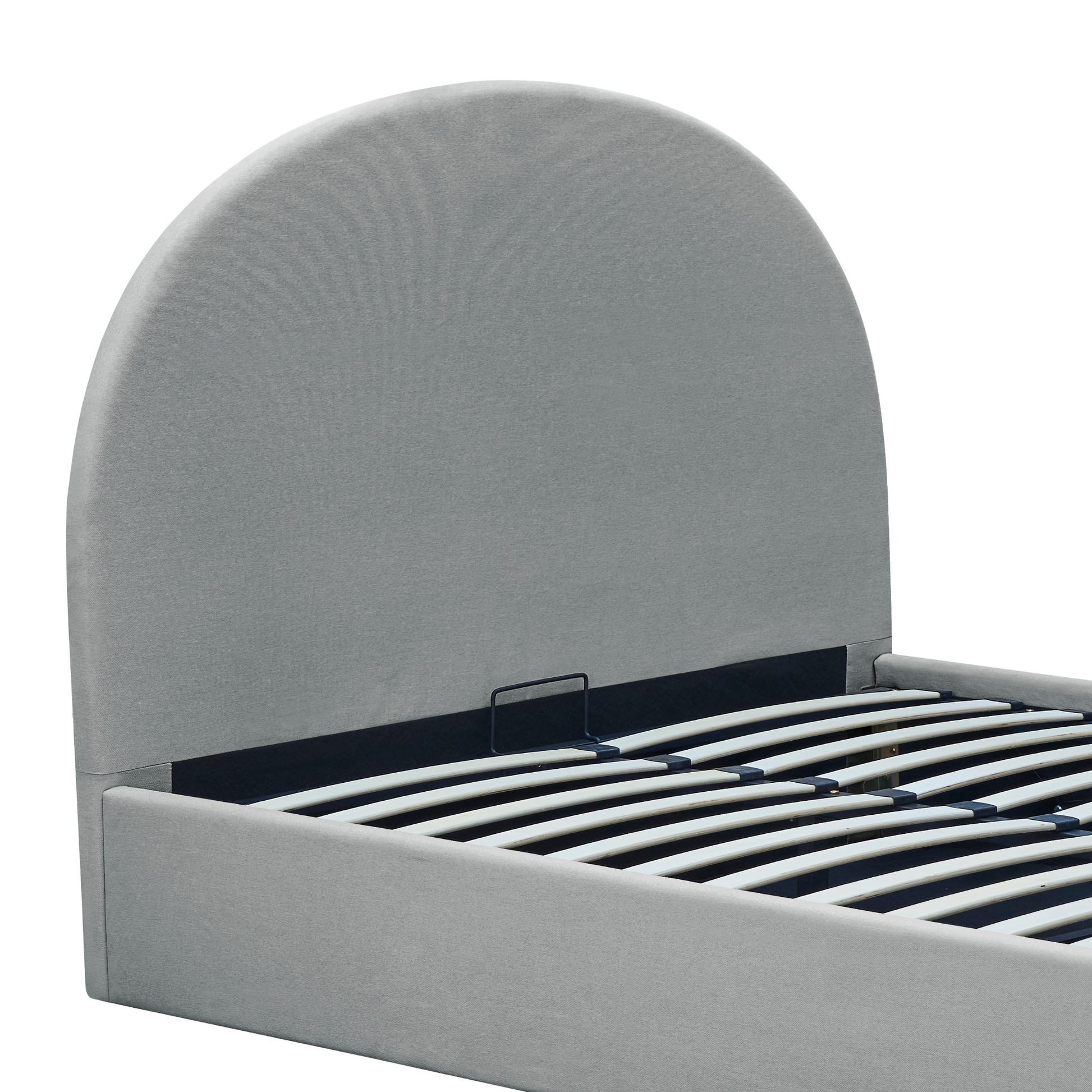 MODE Nova Fabric Gas Lift NZ Queen Bed Frame with Storage, Grey