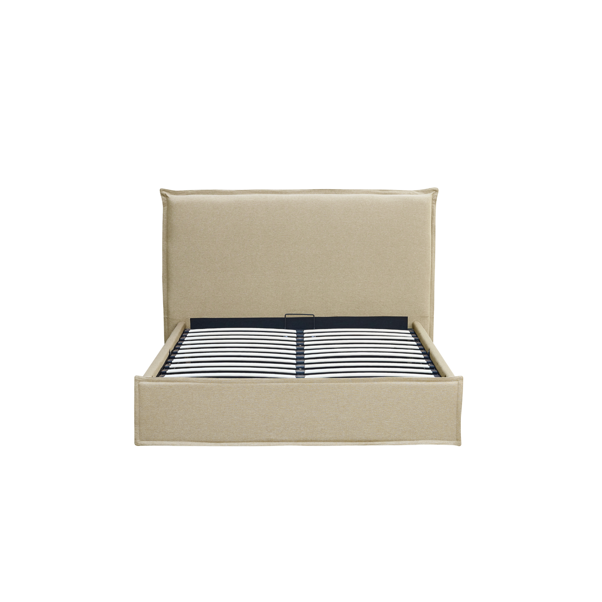 MODE Lina Fabric Gas Lift Bed Frame with Storage, Beige