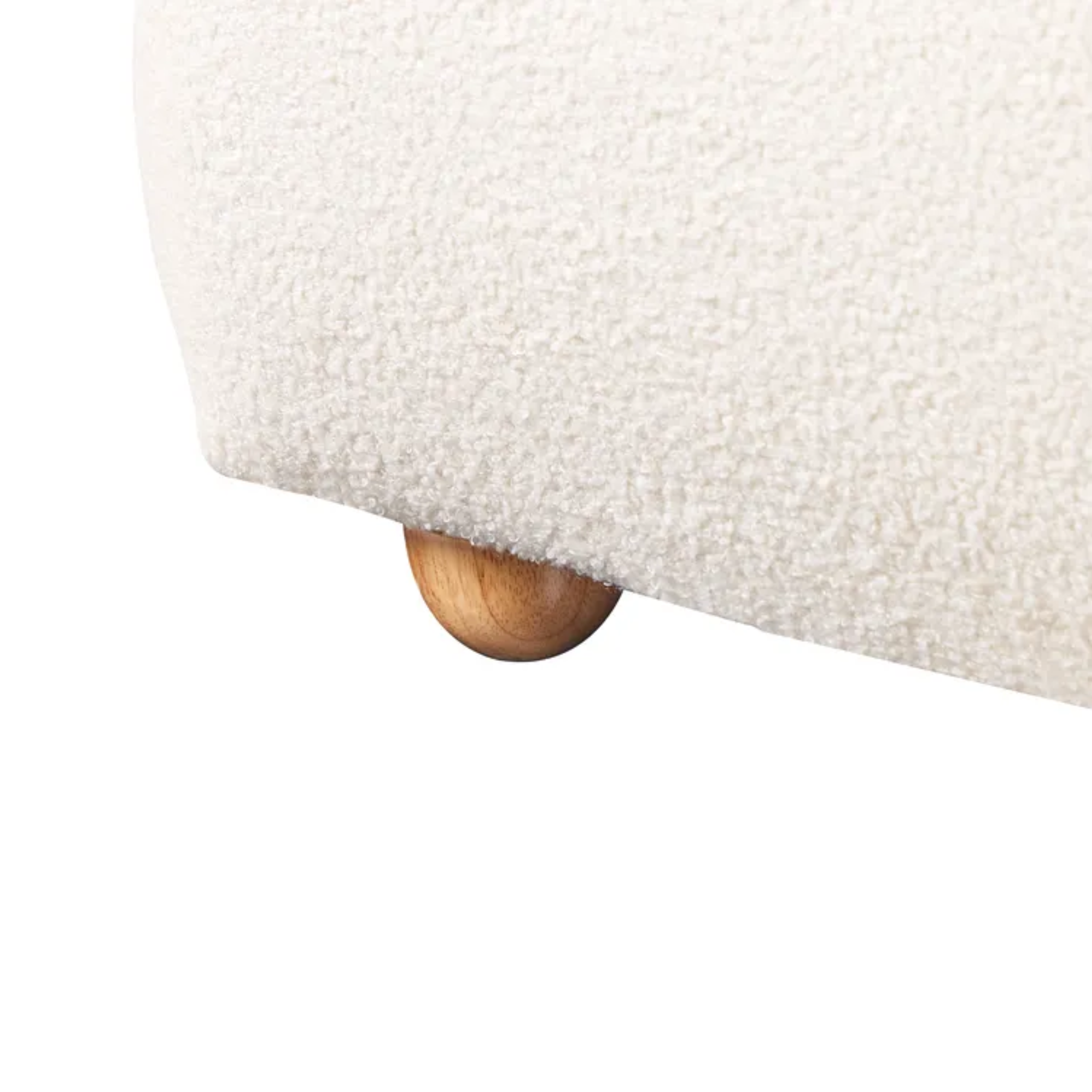 MODE Corin Fabric Gas Lift Bed Frame with Storage, Creamy White