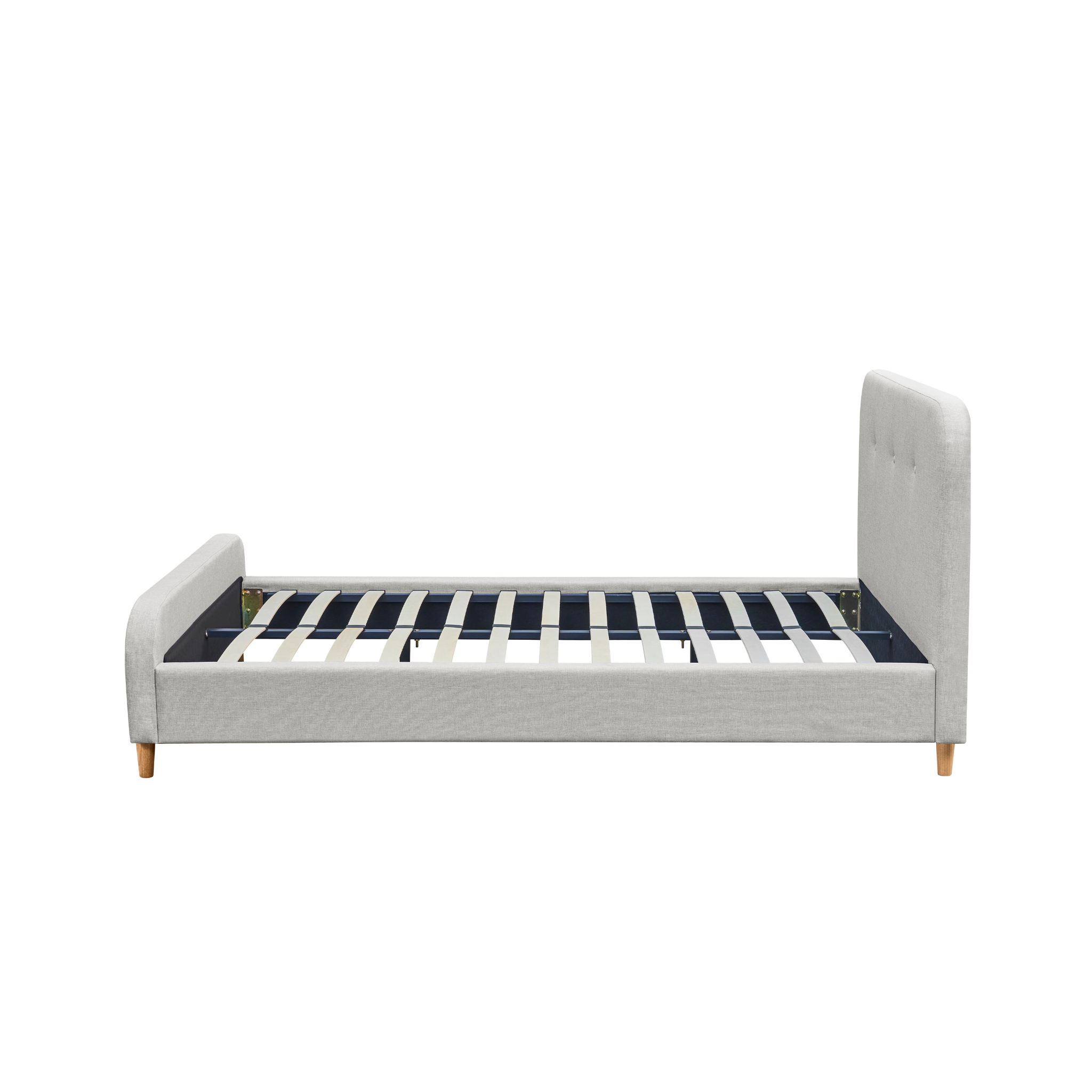 MODE Elina Fabric Bed Frame, Light Grey