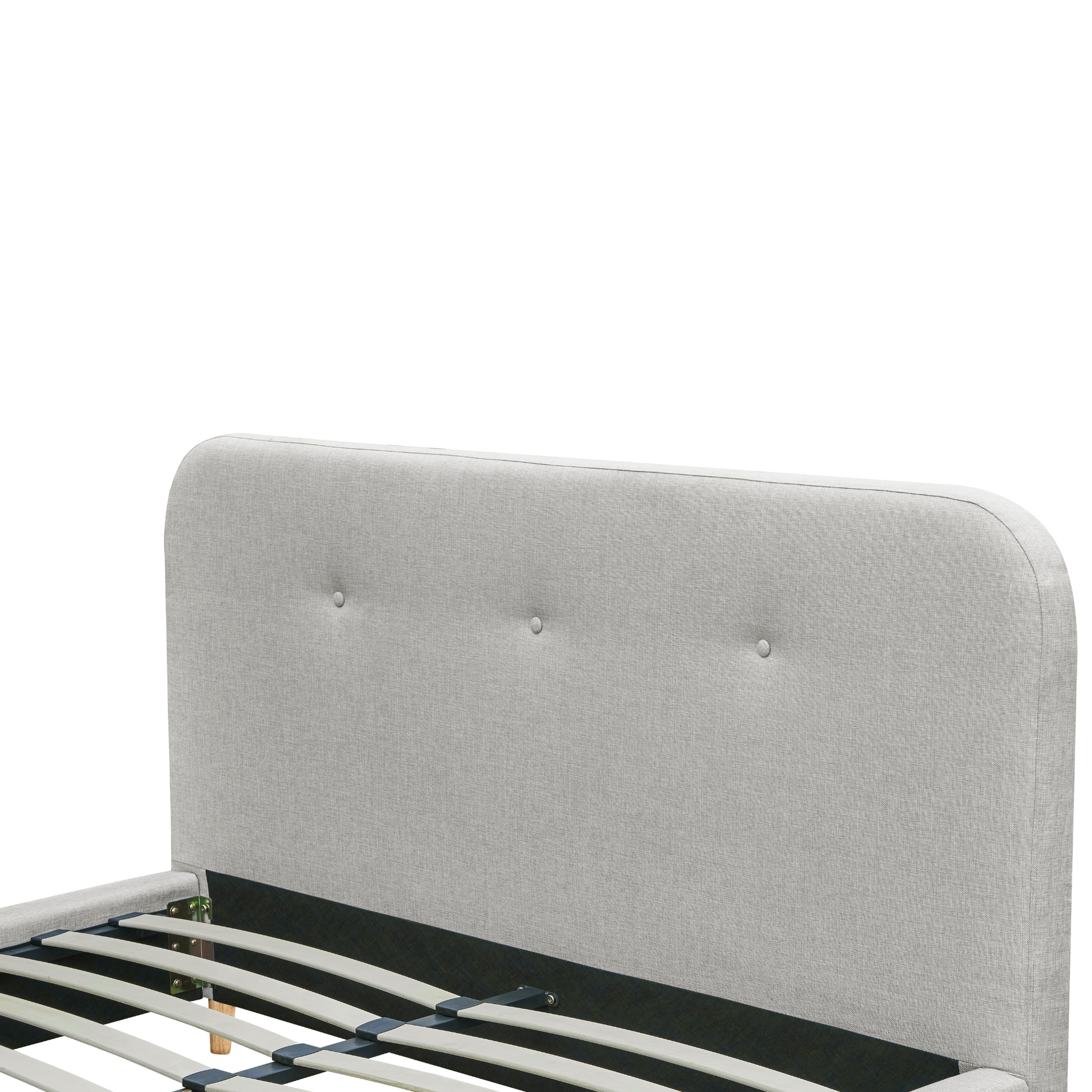 MODE Elina Fabric Bed Frame, Light Grey