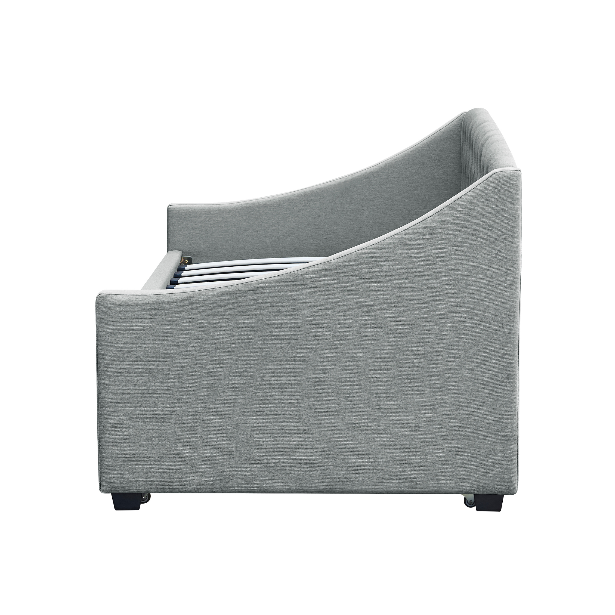 MODE Trina Fabric Trundle Daybed with 2 Mattress Set, NZ Single