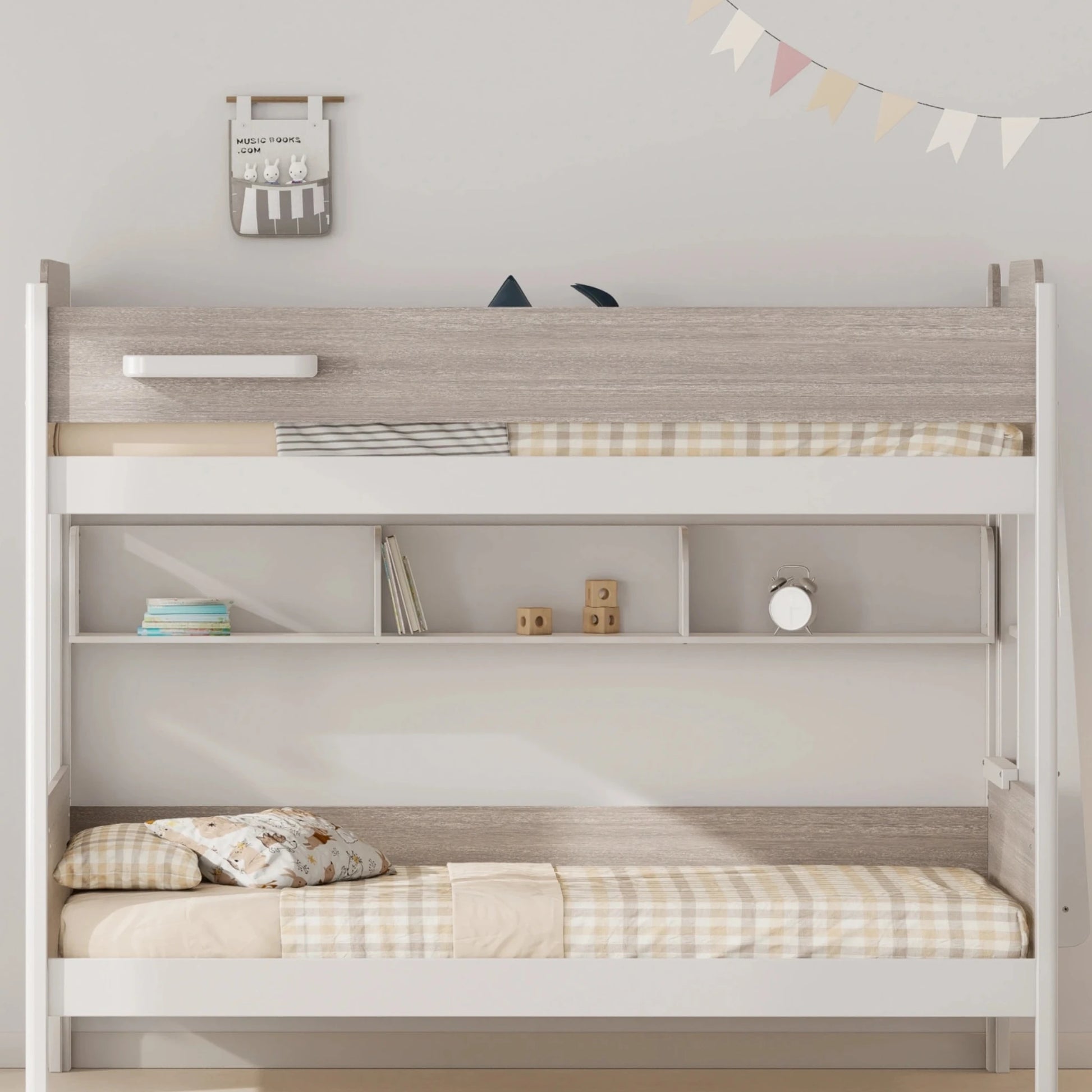 Boori Natty Bookshelf, Barley White