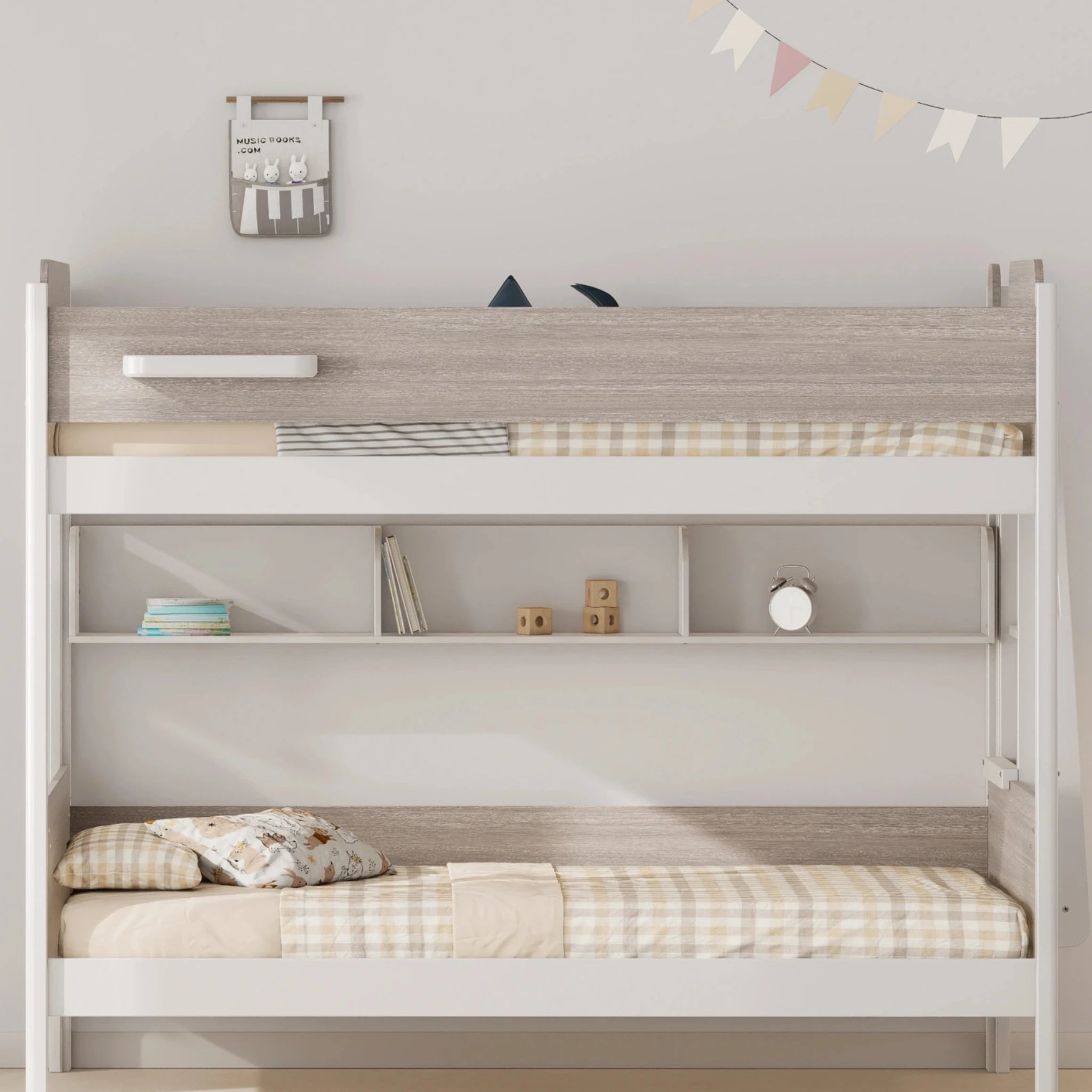 Boori Natty Bookshelf, Barley White