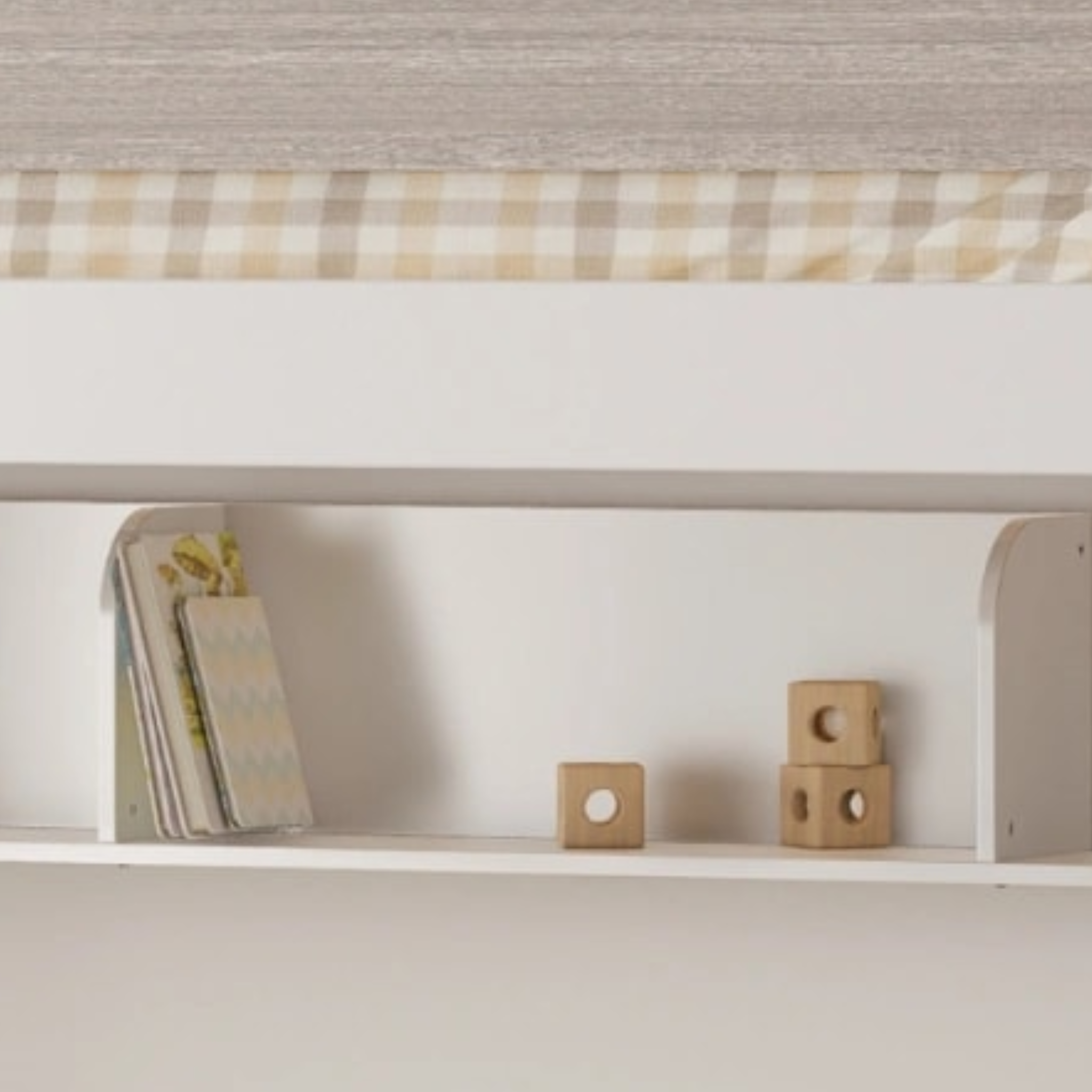 Boori Natty Bookshelf for Single Bunk, Barley White