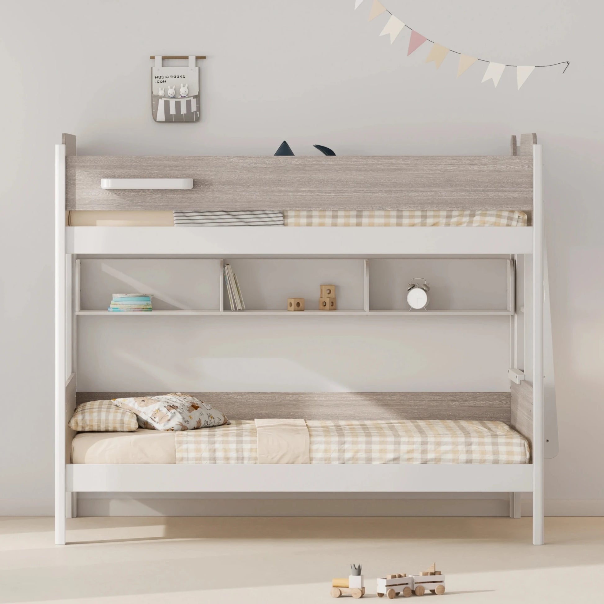 Boori Natty Bookshelf, Barley White