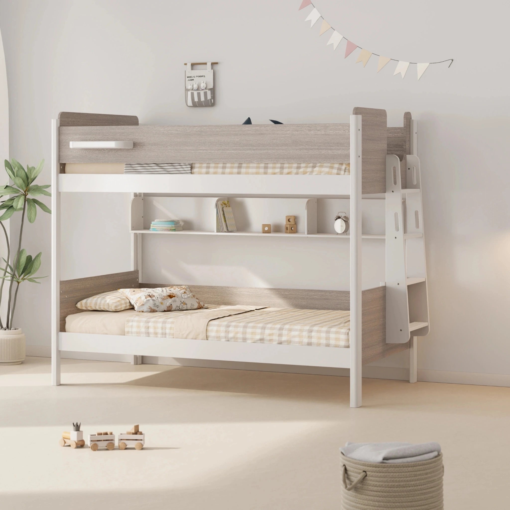 Boori Natty Bookshelf, Barley White