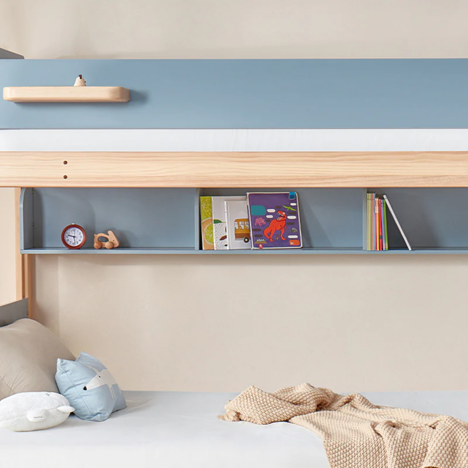 Boori Natty Bookshelf for Single Bunk, Blueberry