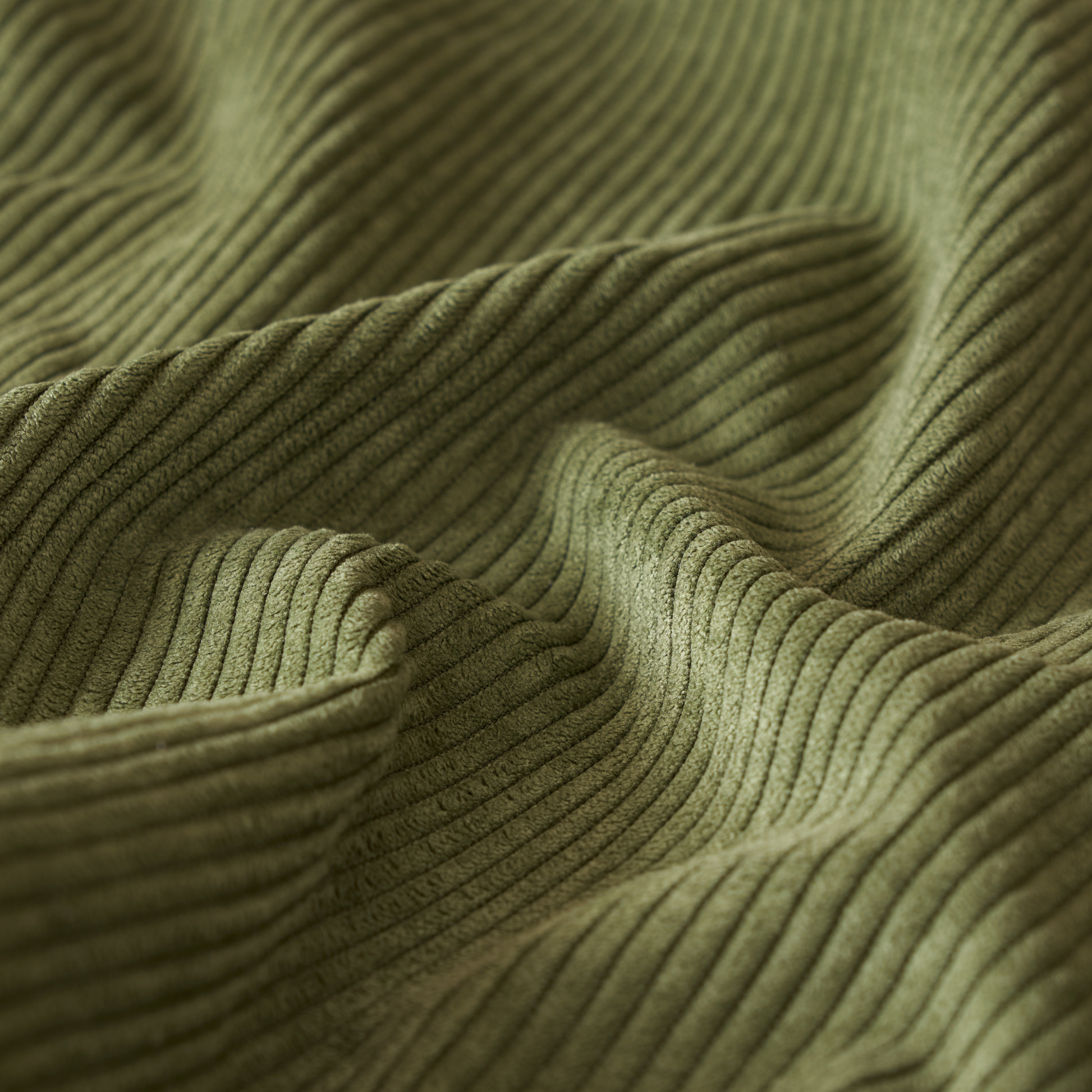 Solidwood Bluro Armless Corduroy Rocking Chair, Green