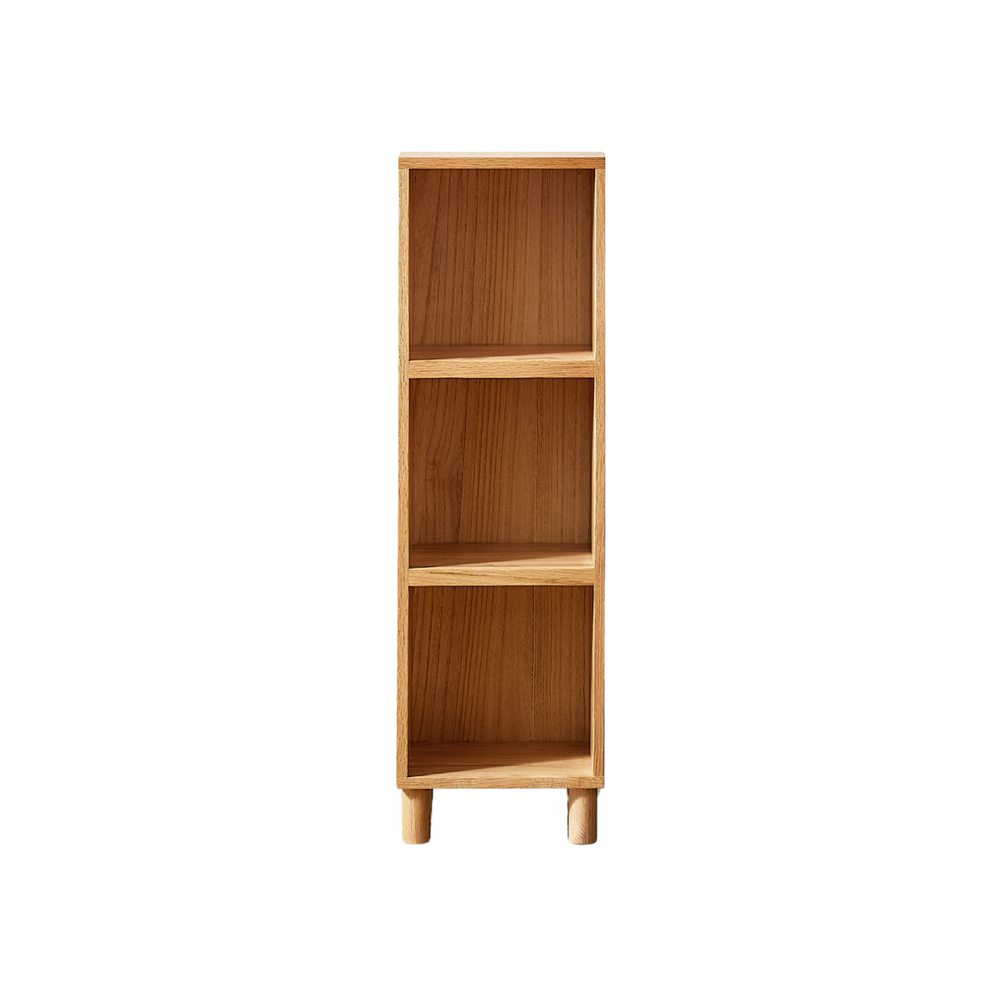 Solidwood Gleam 3-Cube Bookcase, Oak