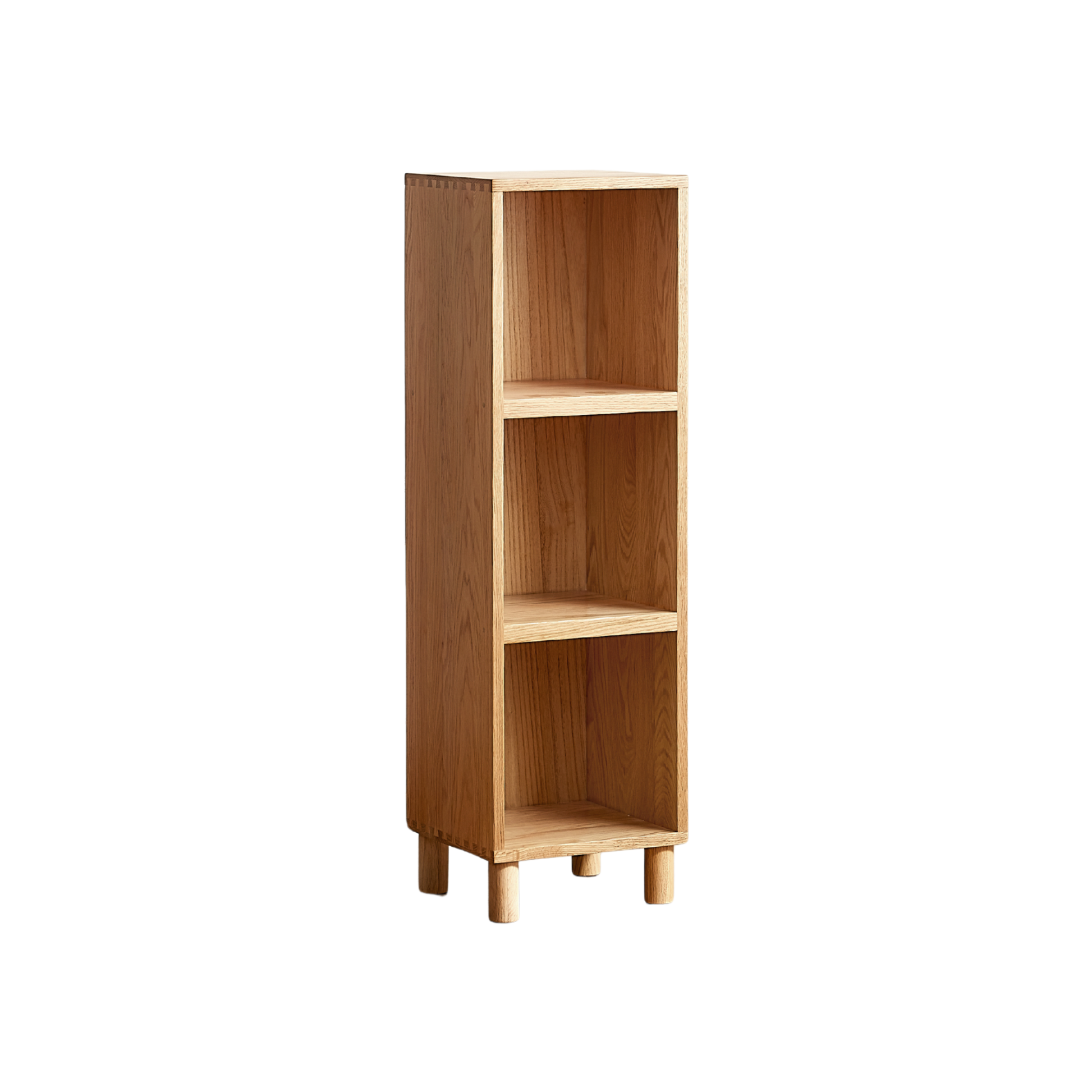 Solidwood Gleam 3-Cube Bookcase, Oak