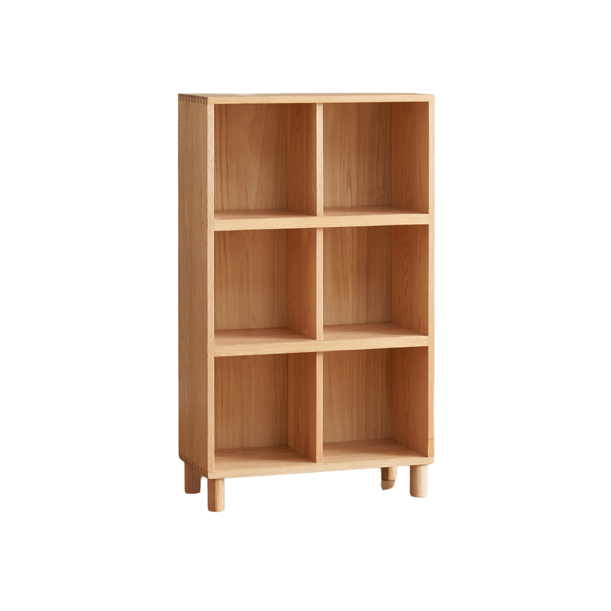 Solidwood Gleam 6-Cube Bookcase, Oak