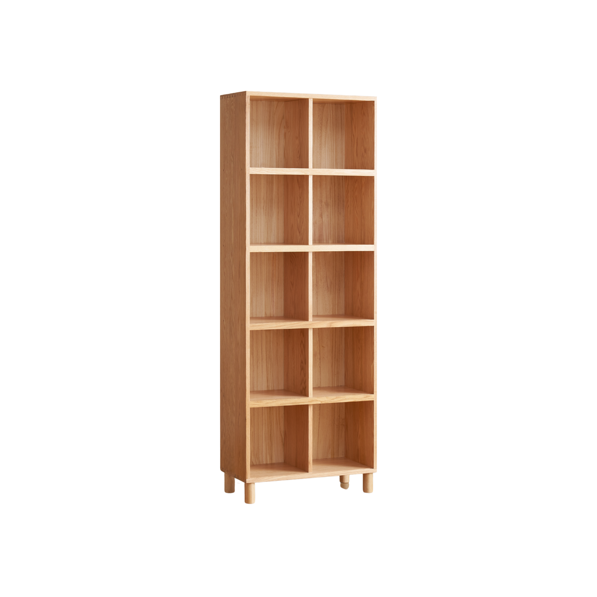 Solidwood Gleam 10-Cube Bookcase, Oak