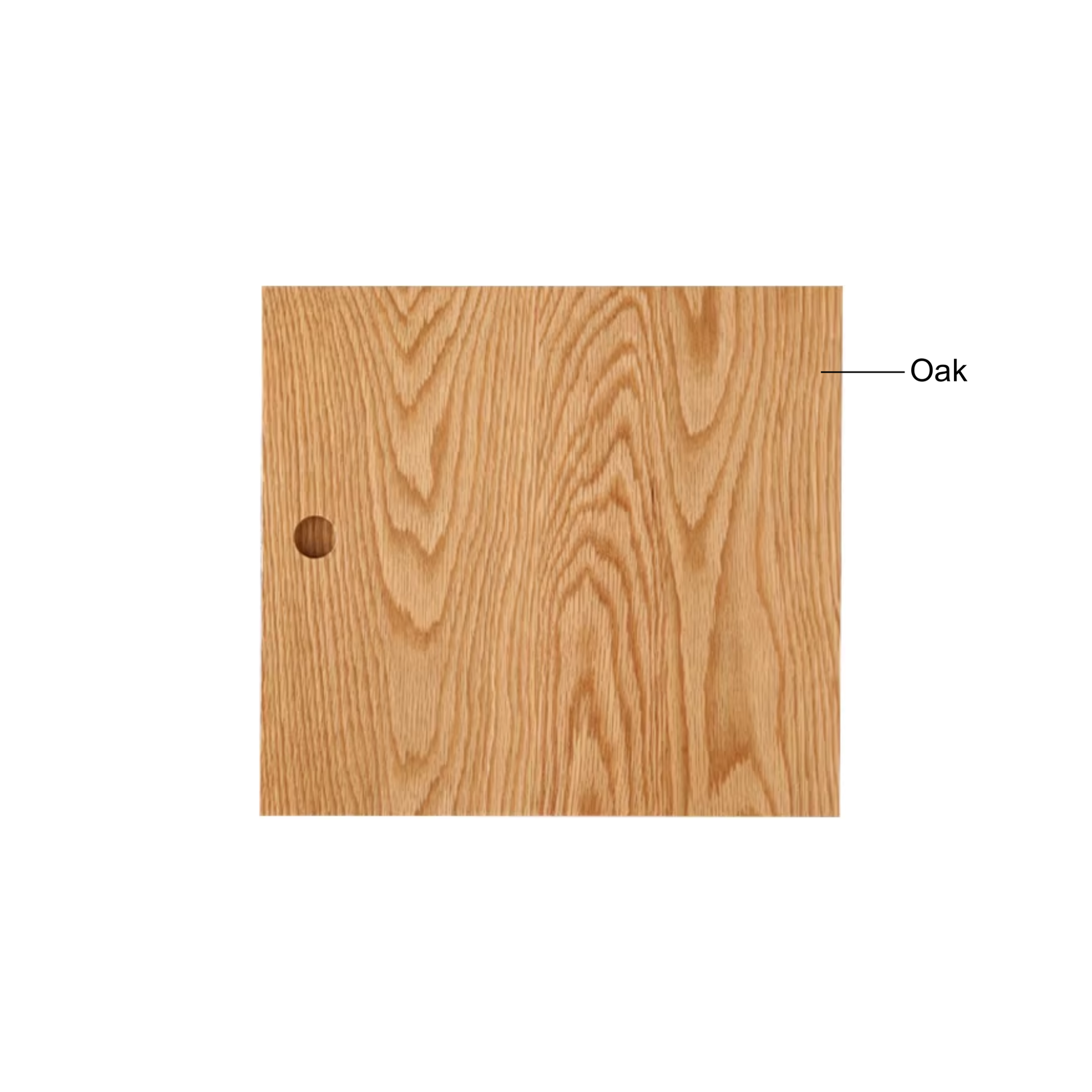 Solidwood Gleam Flat Panel Bookcase Door, Oak