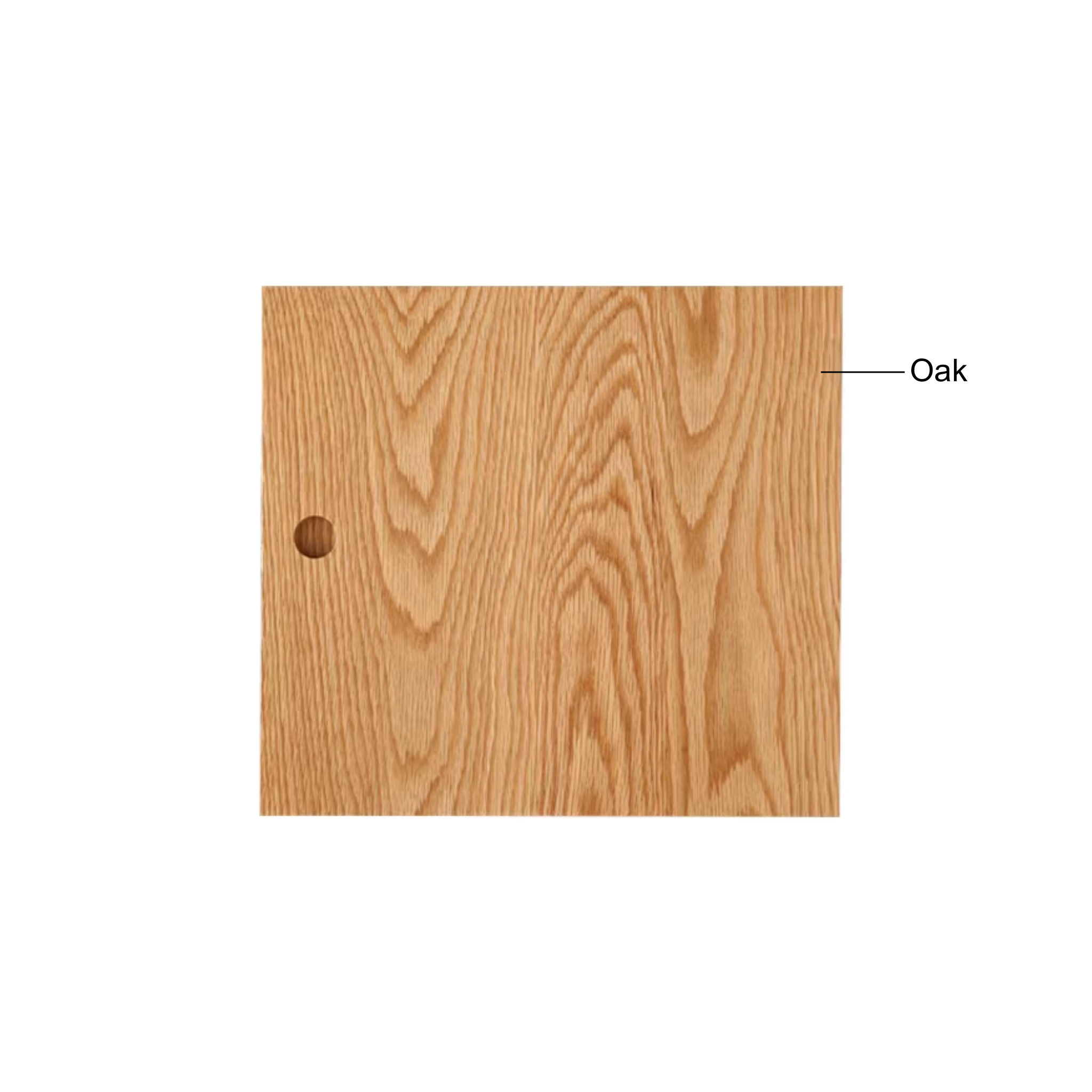 Solidwood Gleam Flat Panel Bookcase Door, Oak