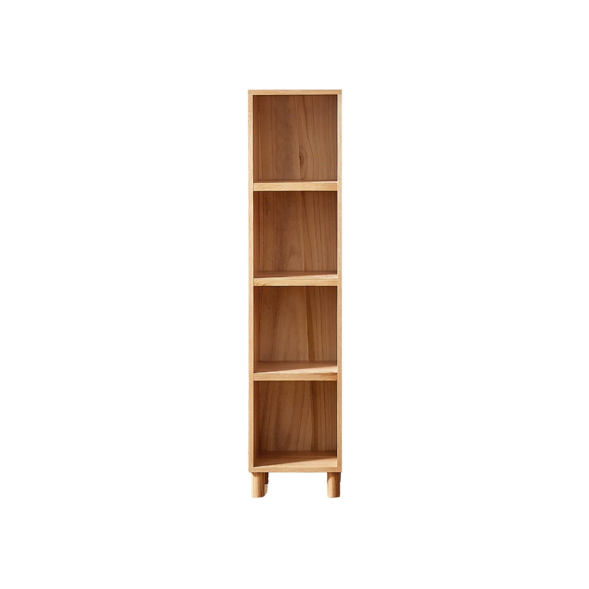 Solidwood Gleam 4-Cube Bookcase, Oak