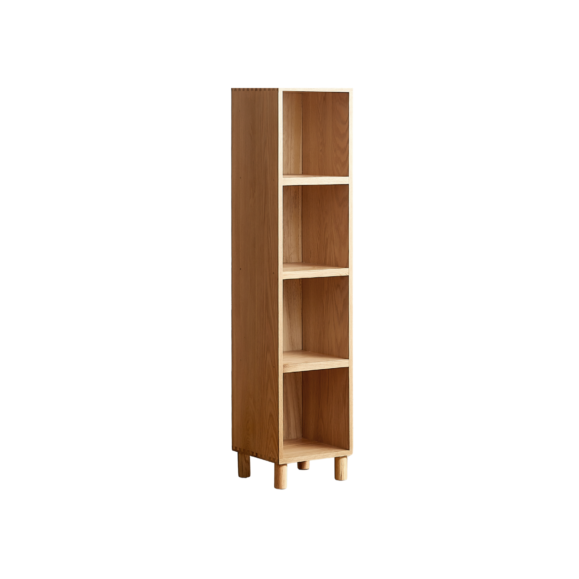 Solidwood Gleam 4-Cube Bookcase, Oak