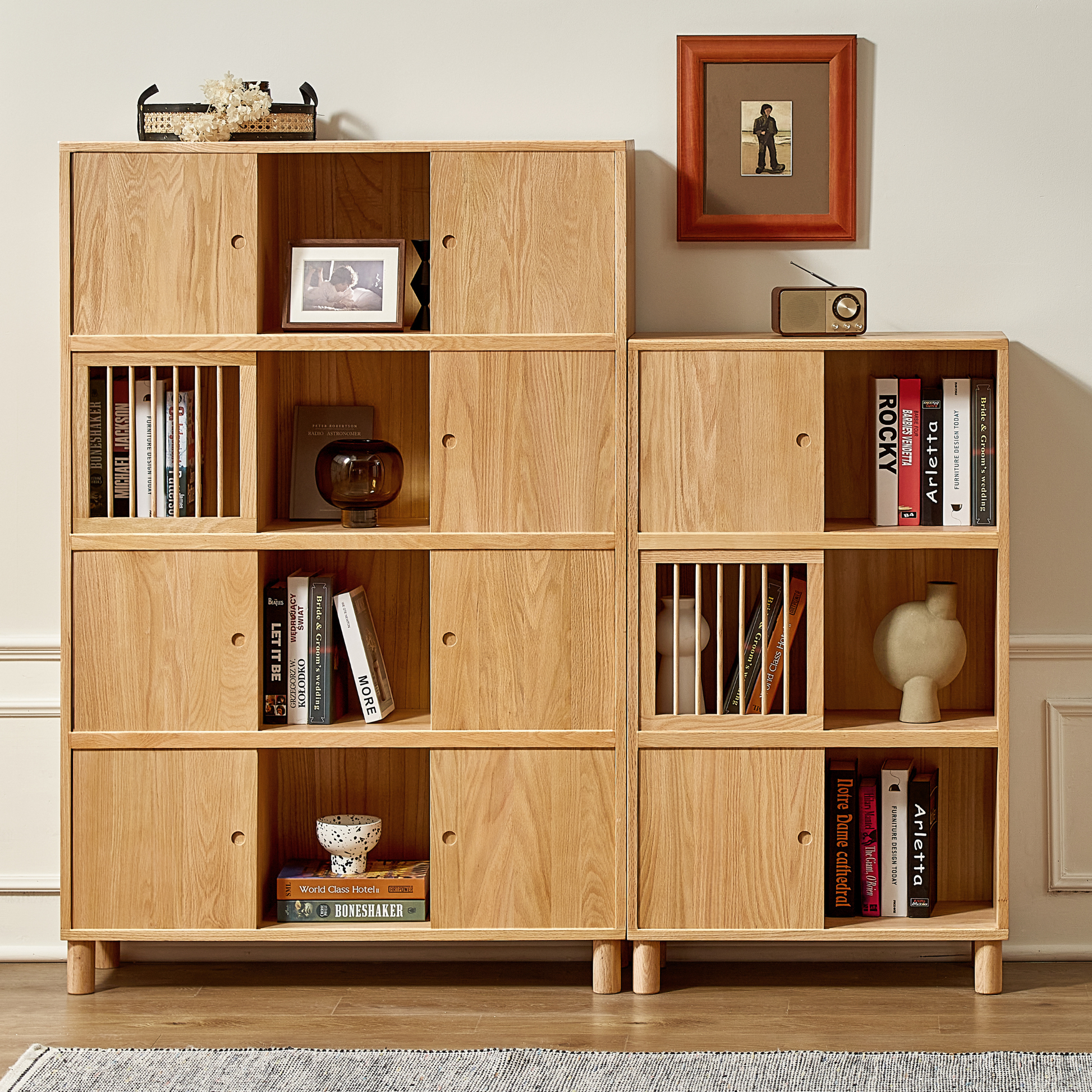 Solidwood Gleam 12-Cube Bookcase, Oak